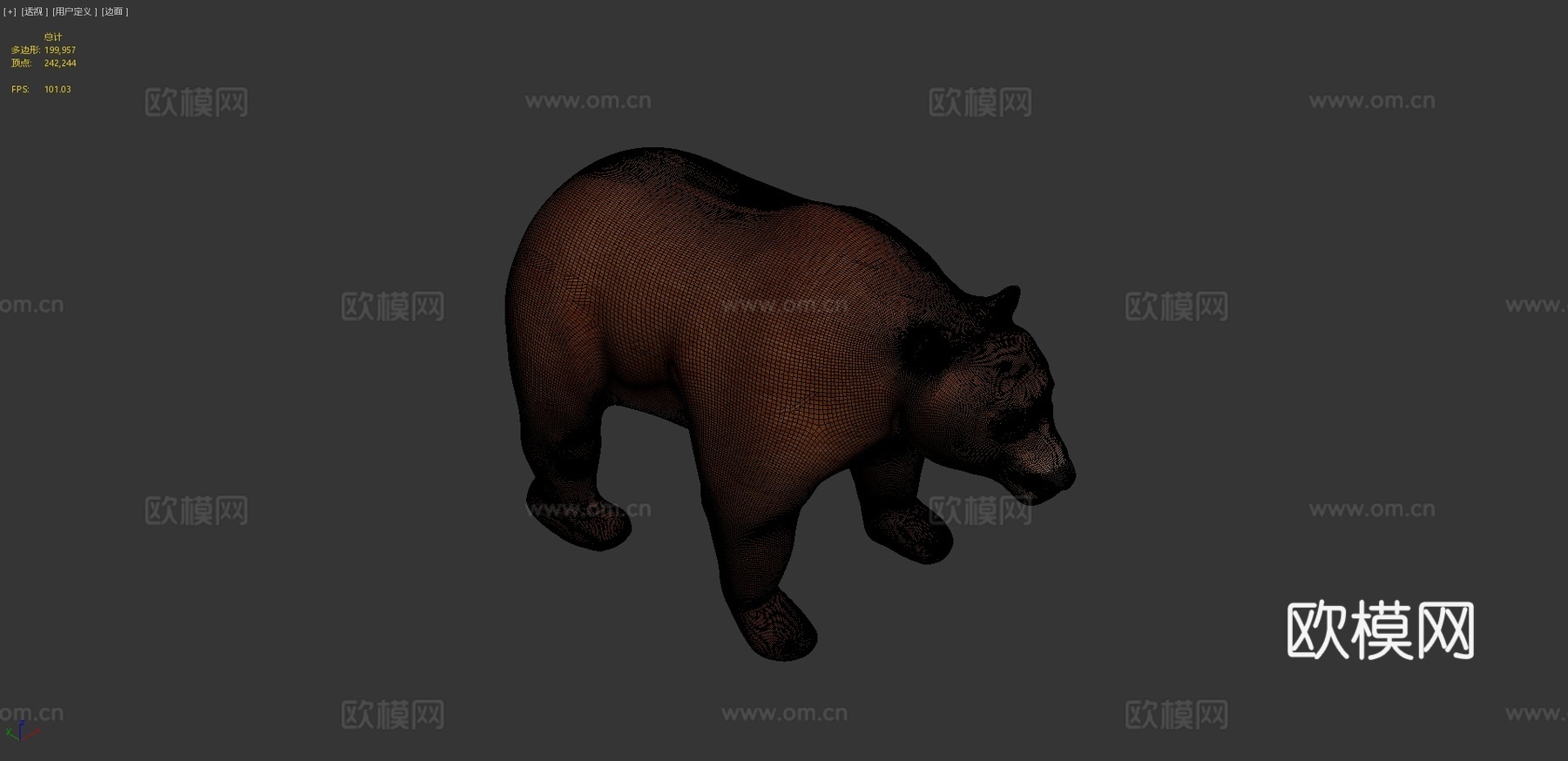 雕塑小屋-熊3d模型