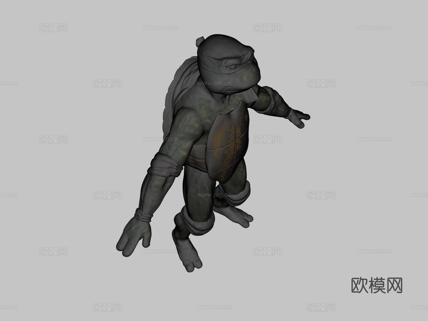 莱昂纳多-青少年忍者神龟，A姿势3d模型