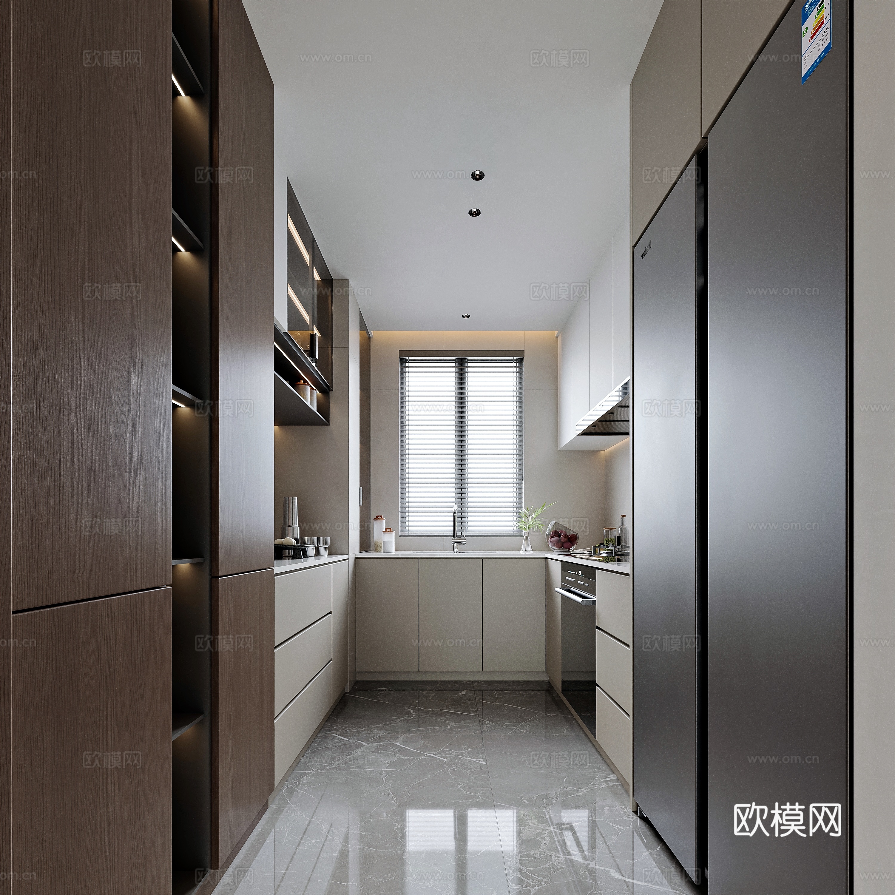 现代风格家居厨房3d模型
