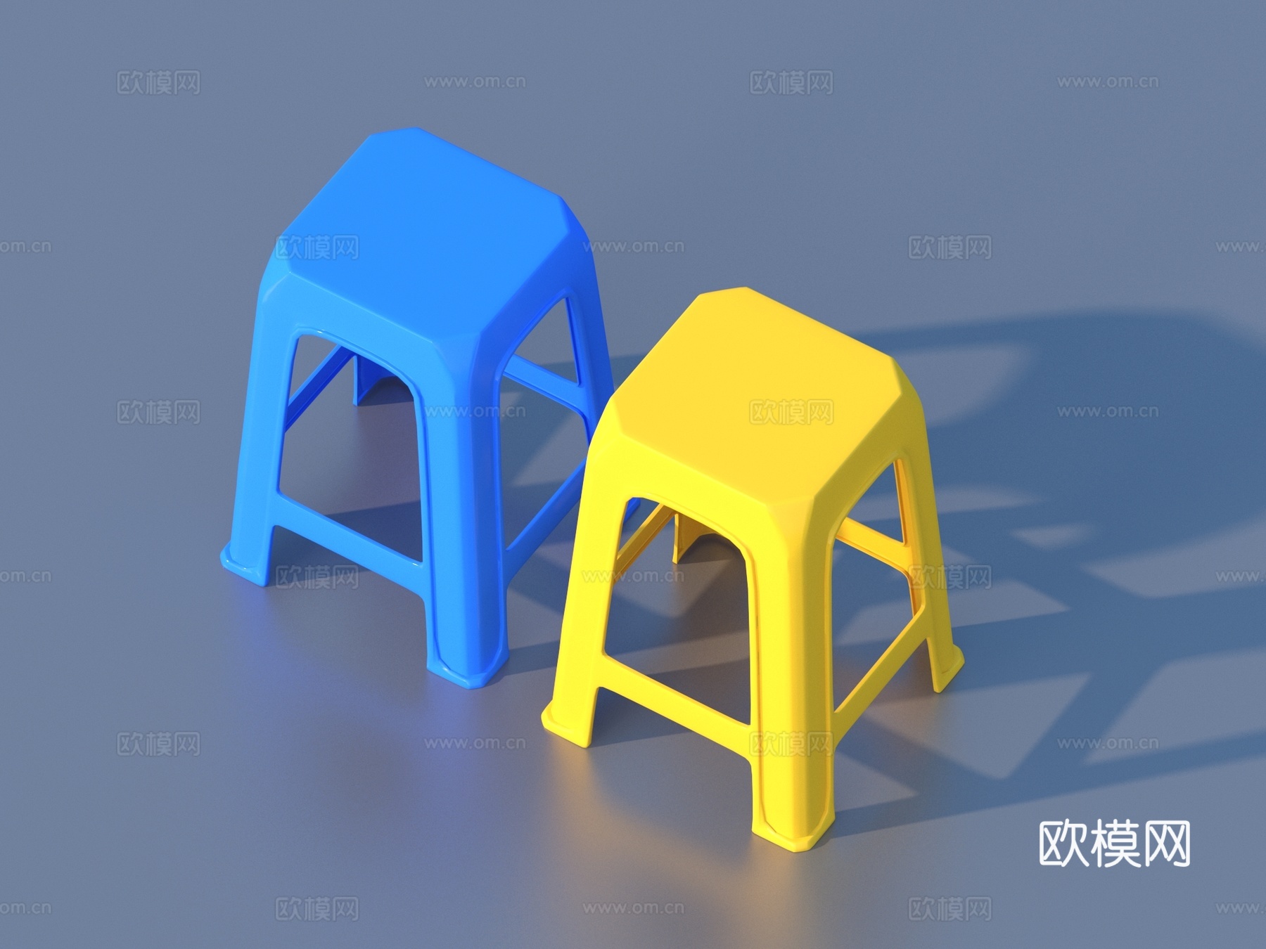 凳子 塑料凳3d模型