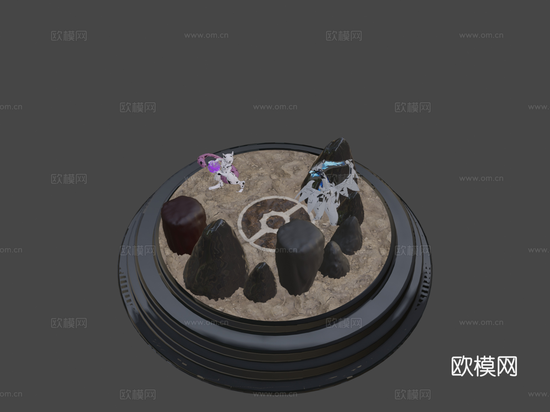 超级喷火龙X对战超梦3d模型