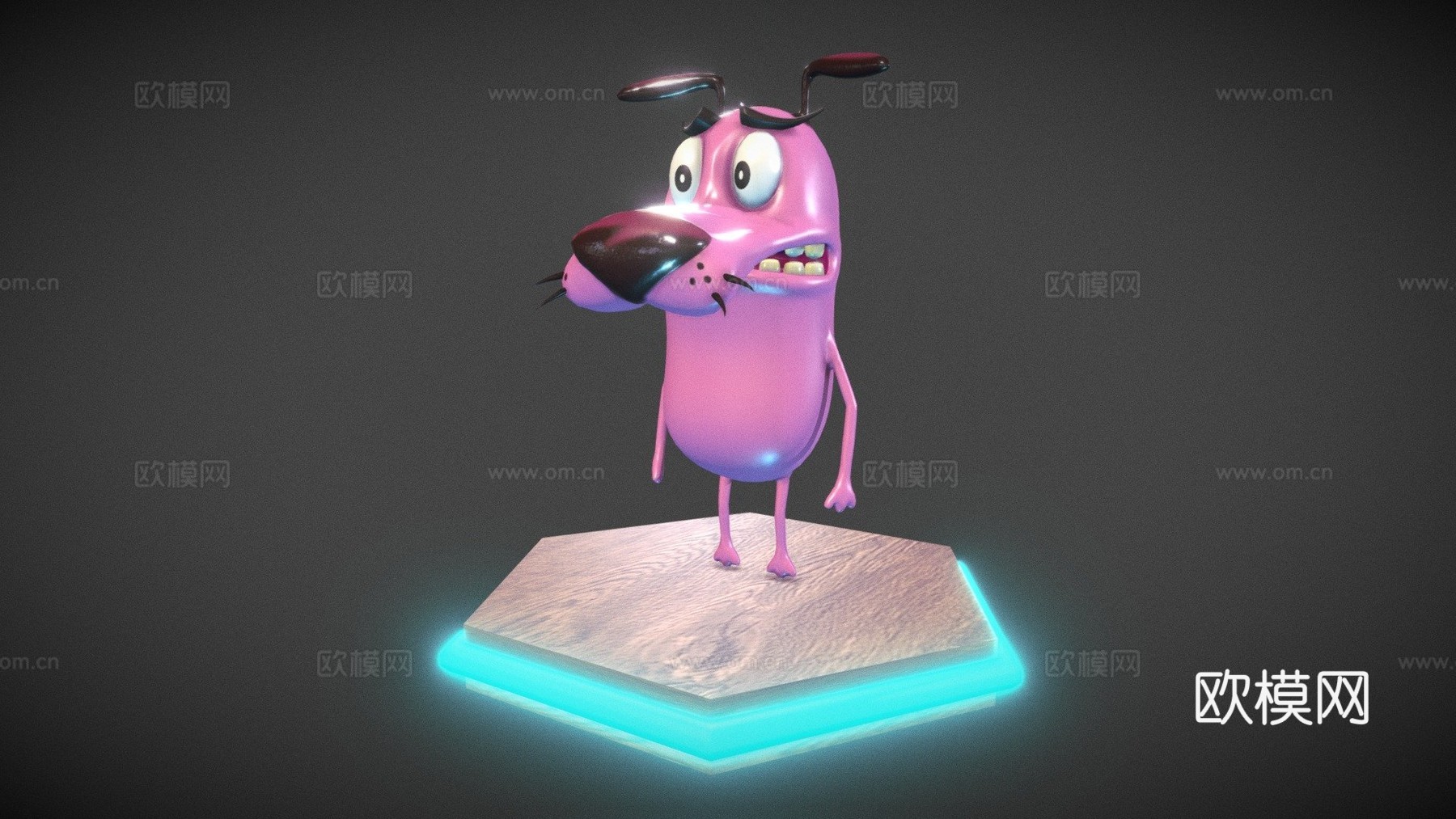 胆小狗英雄3d模型