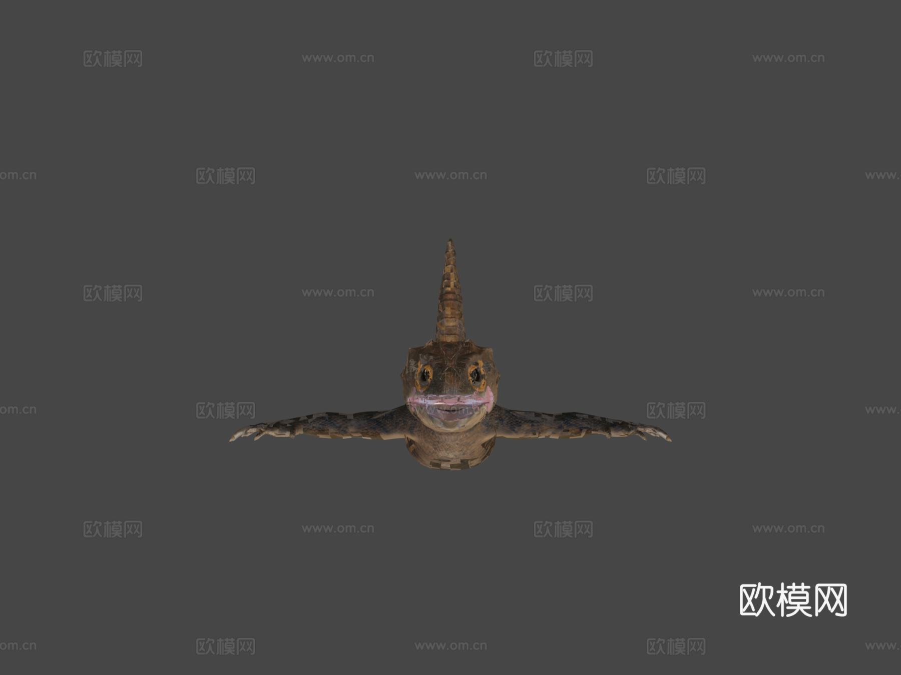 鳄鱼石龙子3d模型