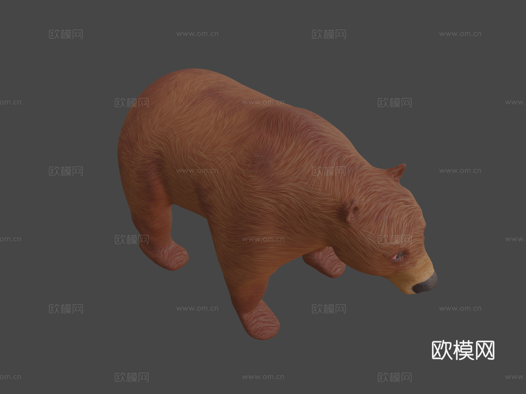 雕塑小屋-熊3d模型