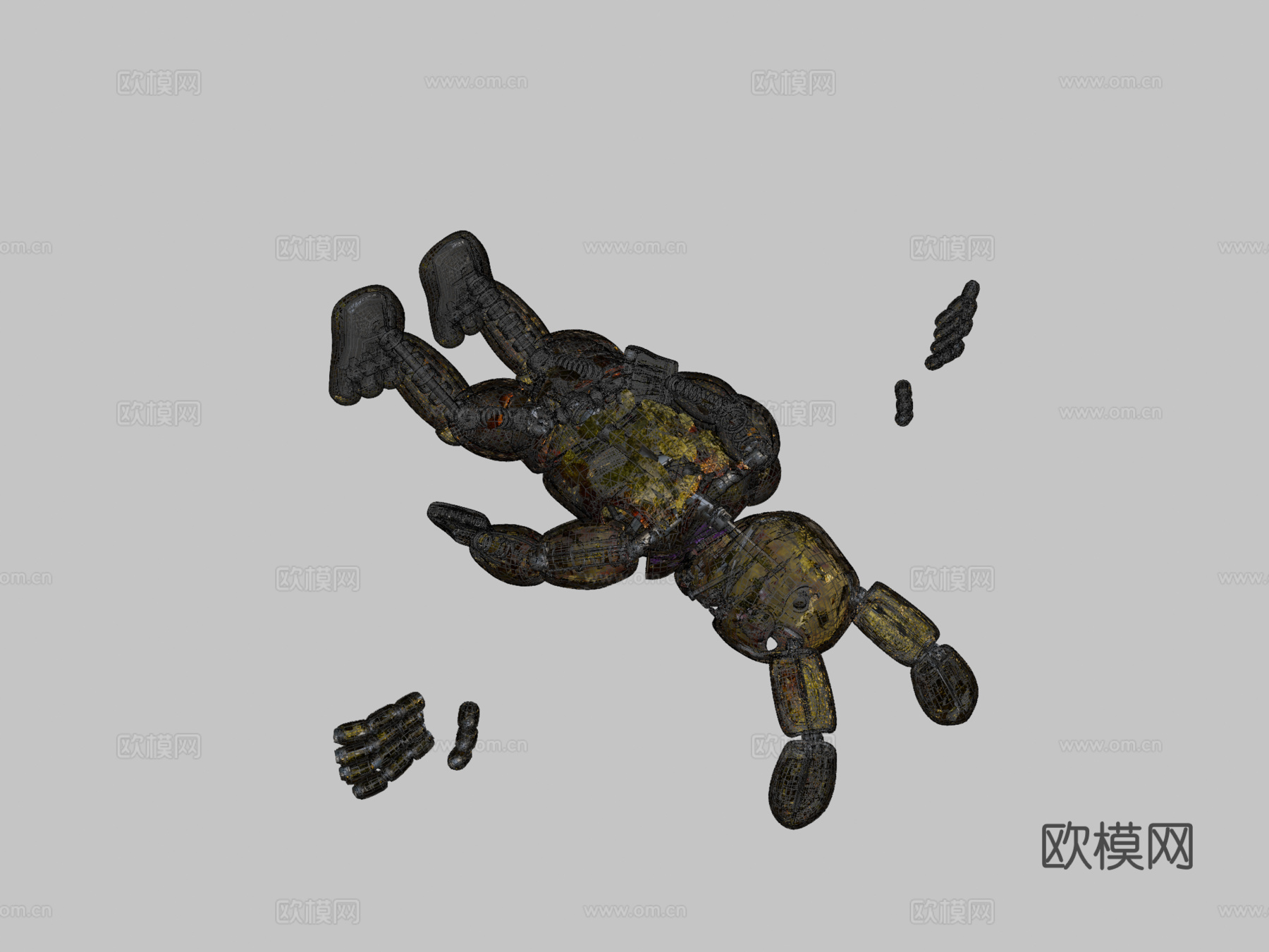 填充弹簧邦尼3d模型