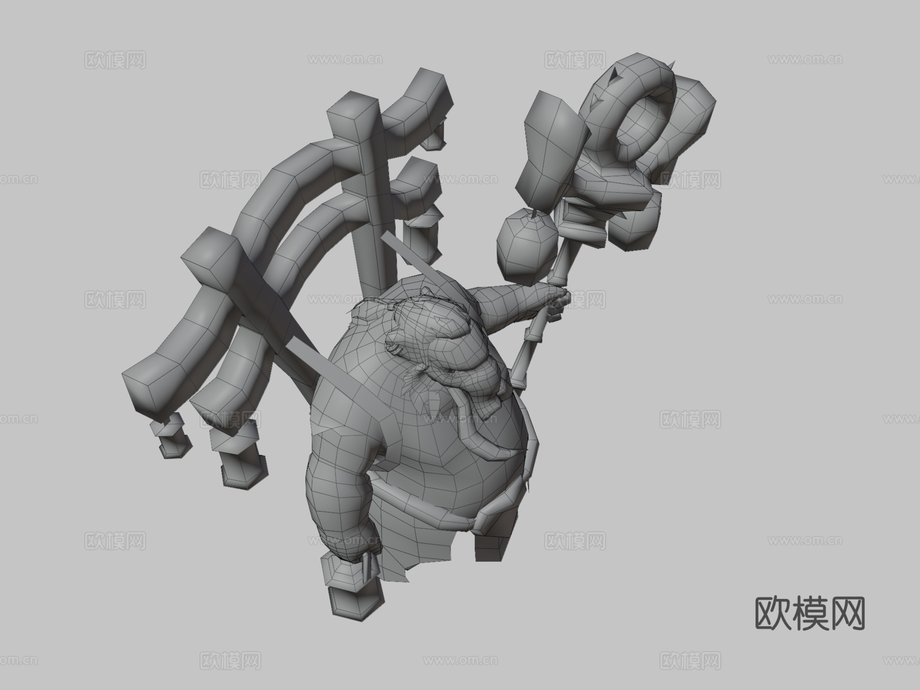 帕查里神社熊3d模型