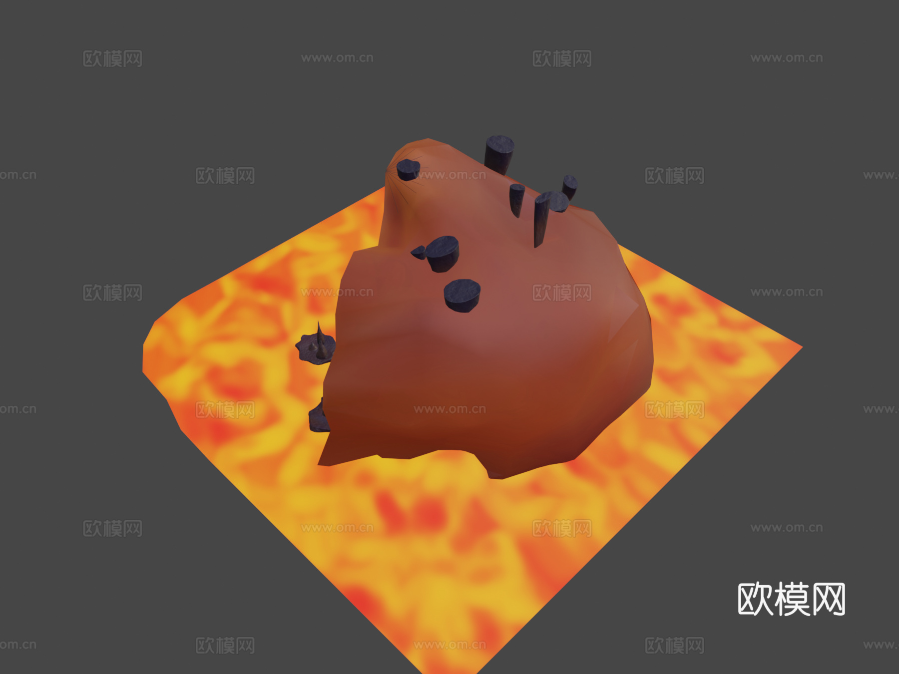 地狱景观立体模型3d模型