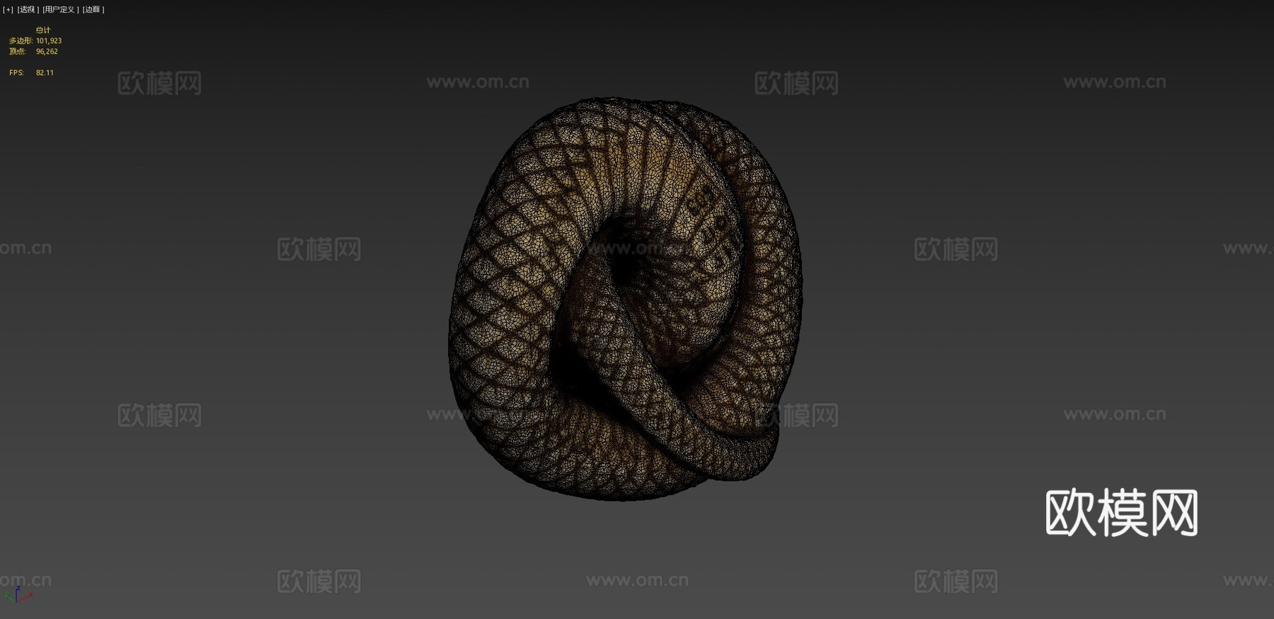 盘绕的蛇3d模型
