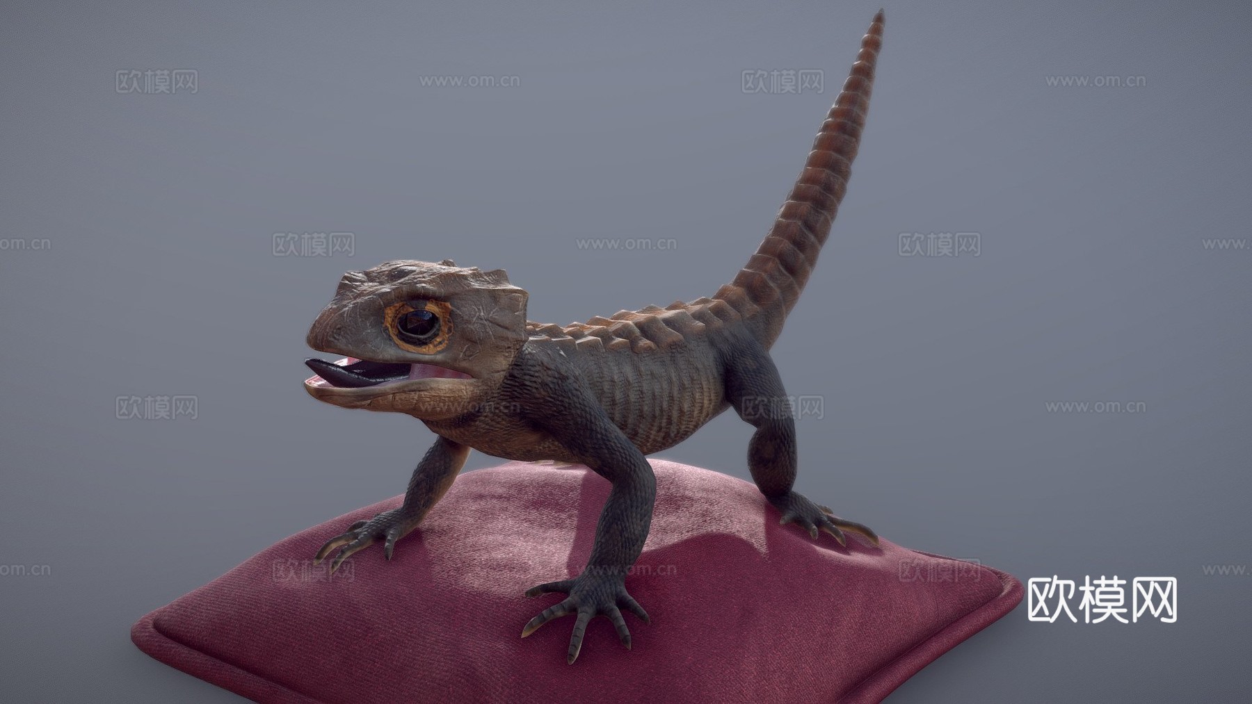 鳄鱼石龙子3d模型