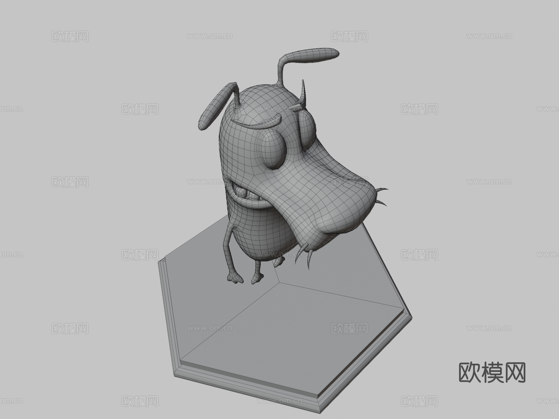 胆小狗英雄3d模型