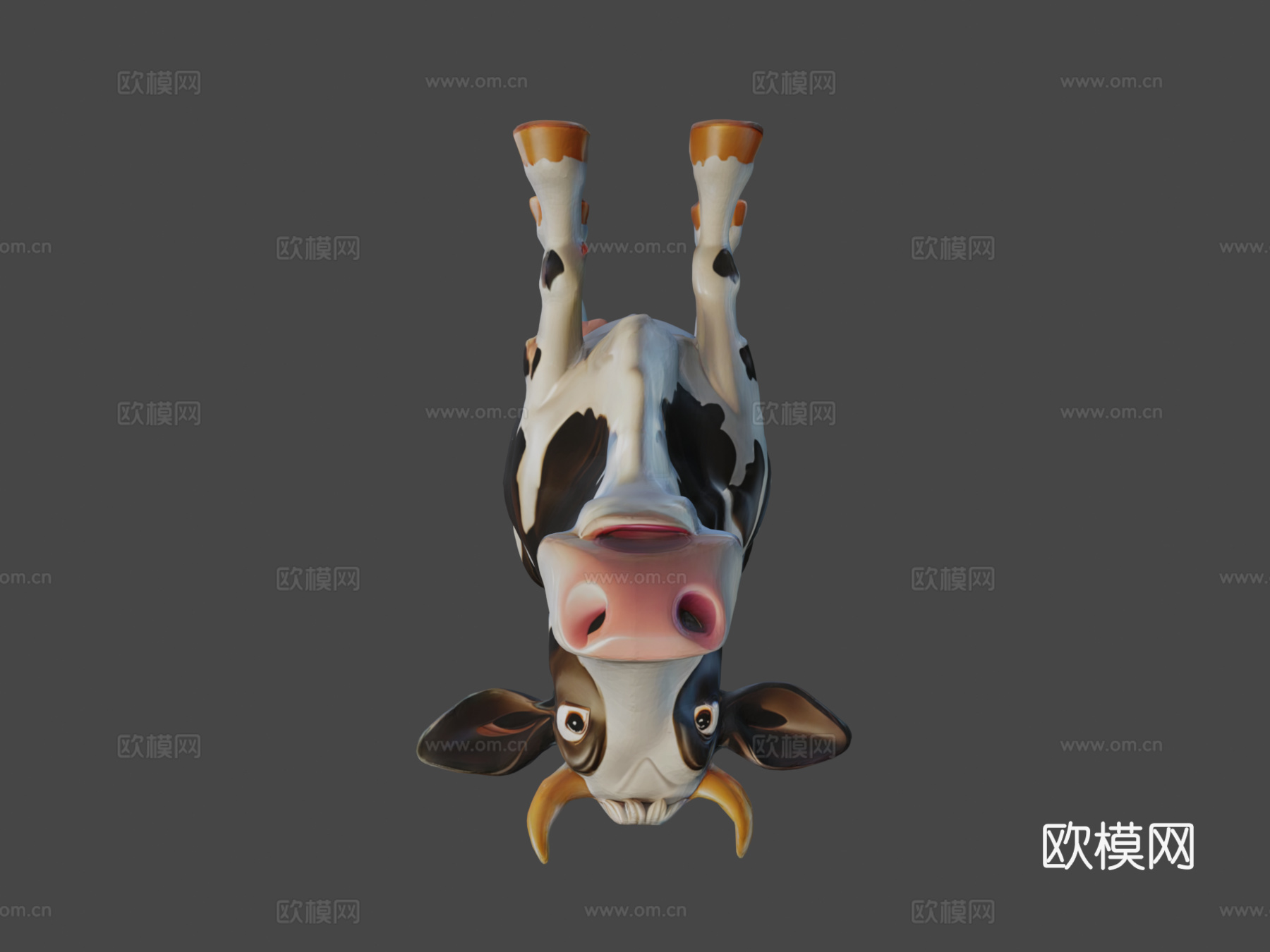 卡通奶牛3d模型