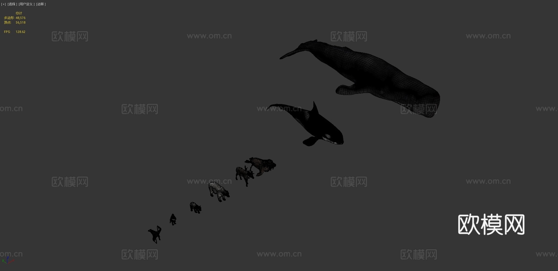 北极动物包3d模型
