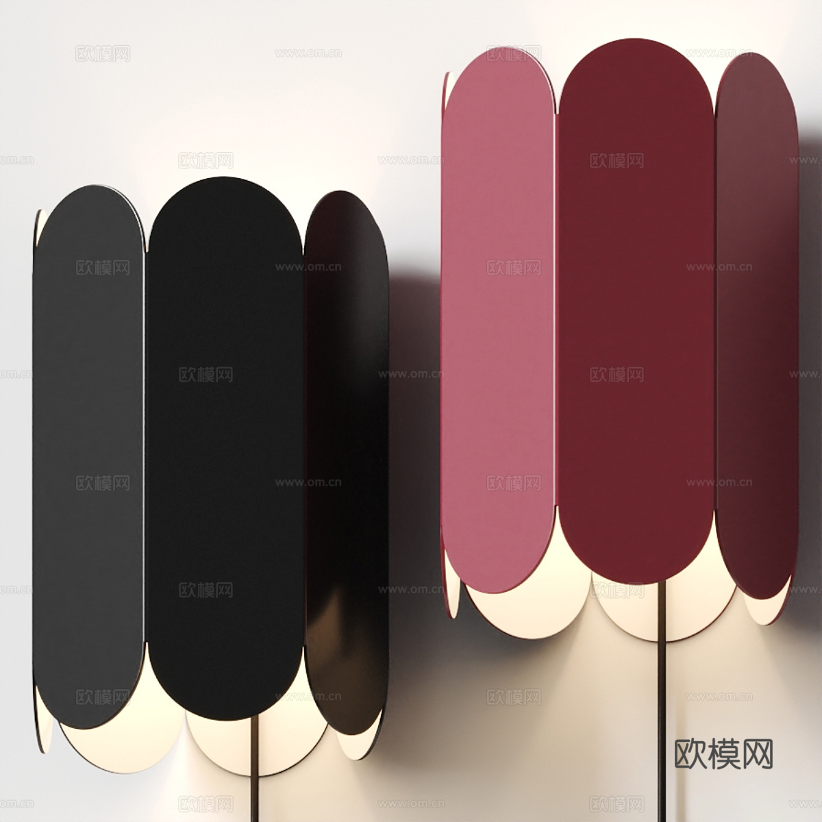 现代意式极简装饰壁灯3d模型