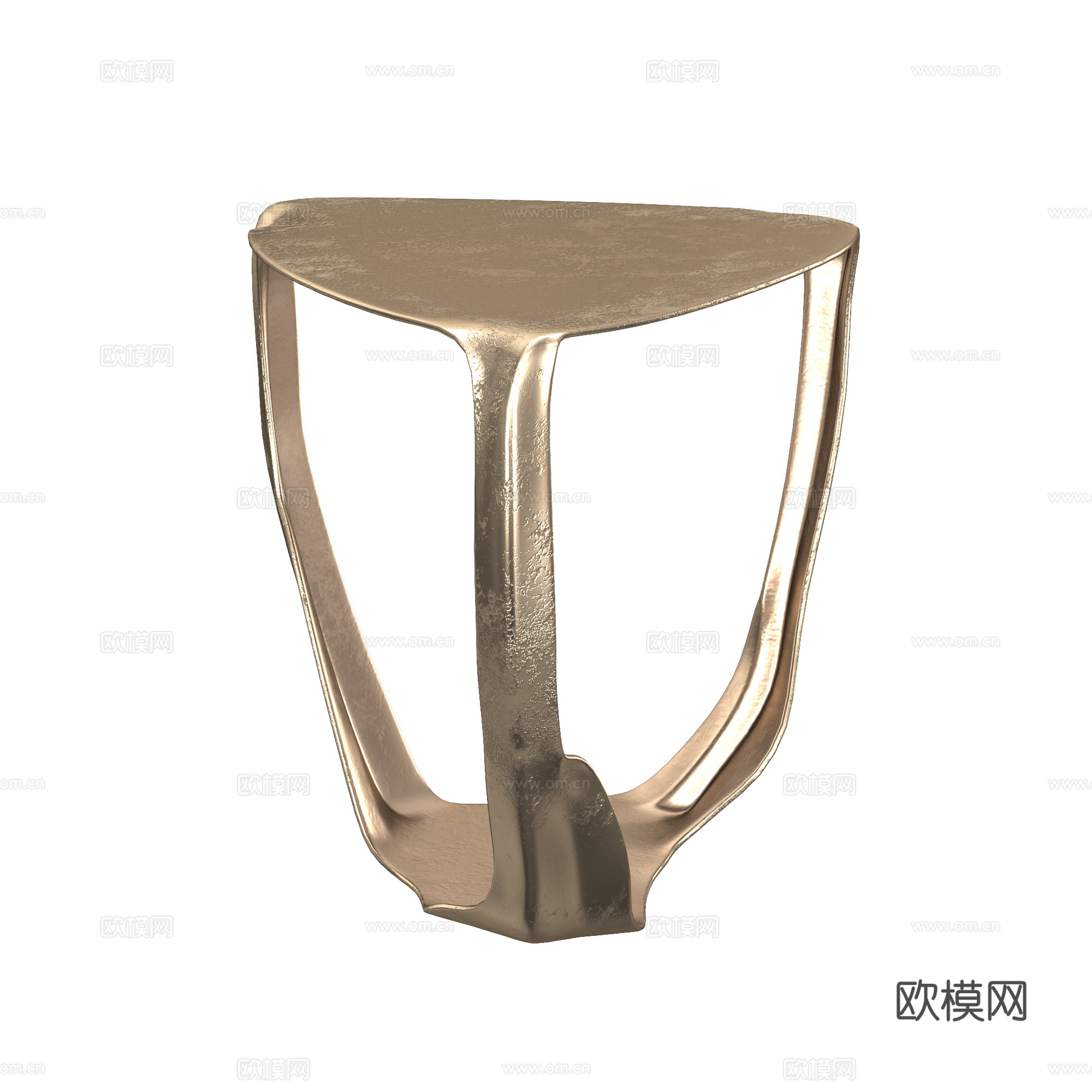 现代轻奢金属边几3d模型