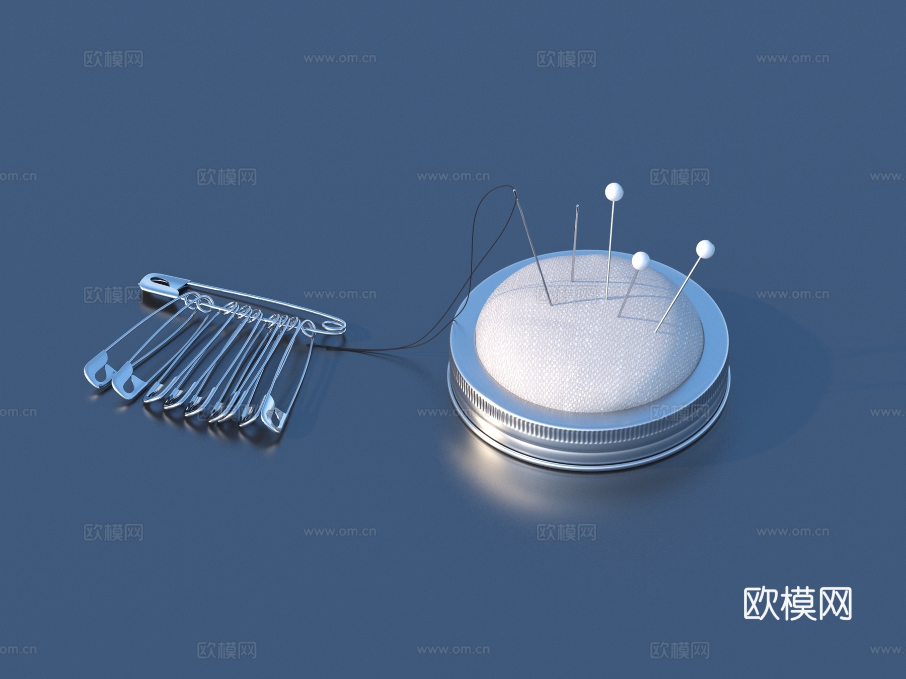 大头针 缝纫针 别针 小品 摆件3d模型