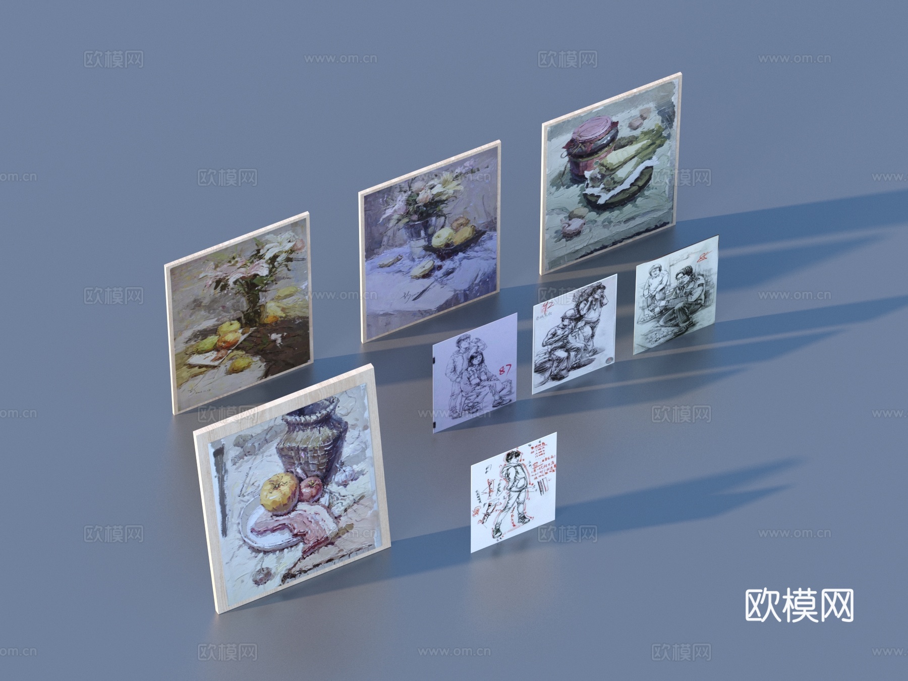 装饰画 挂画 相框3d模型