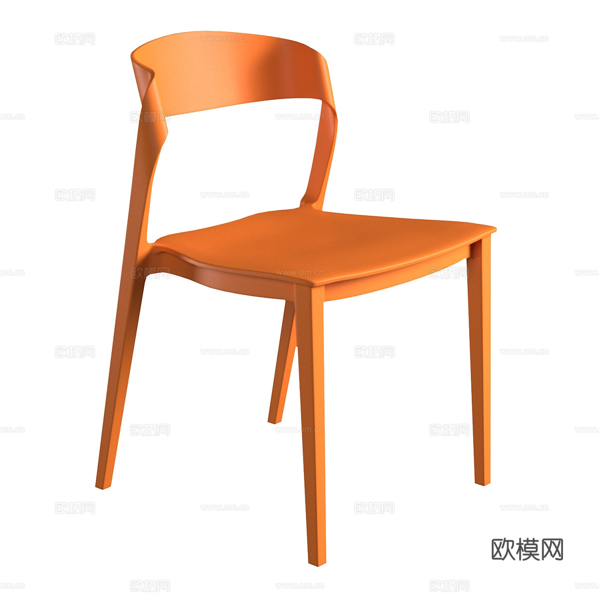 现代意式亚克力单椅3d模型