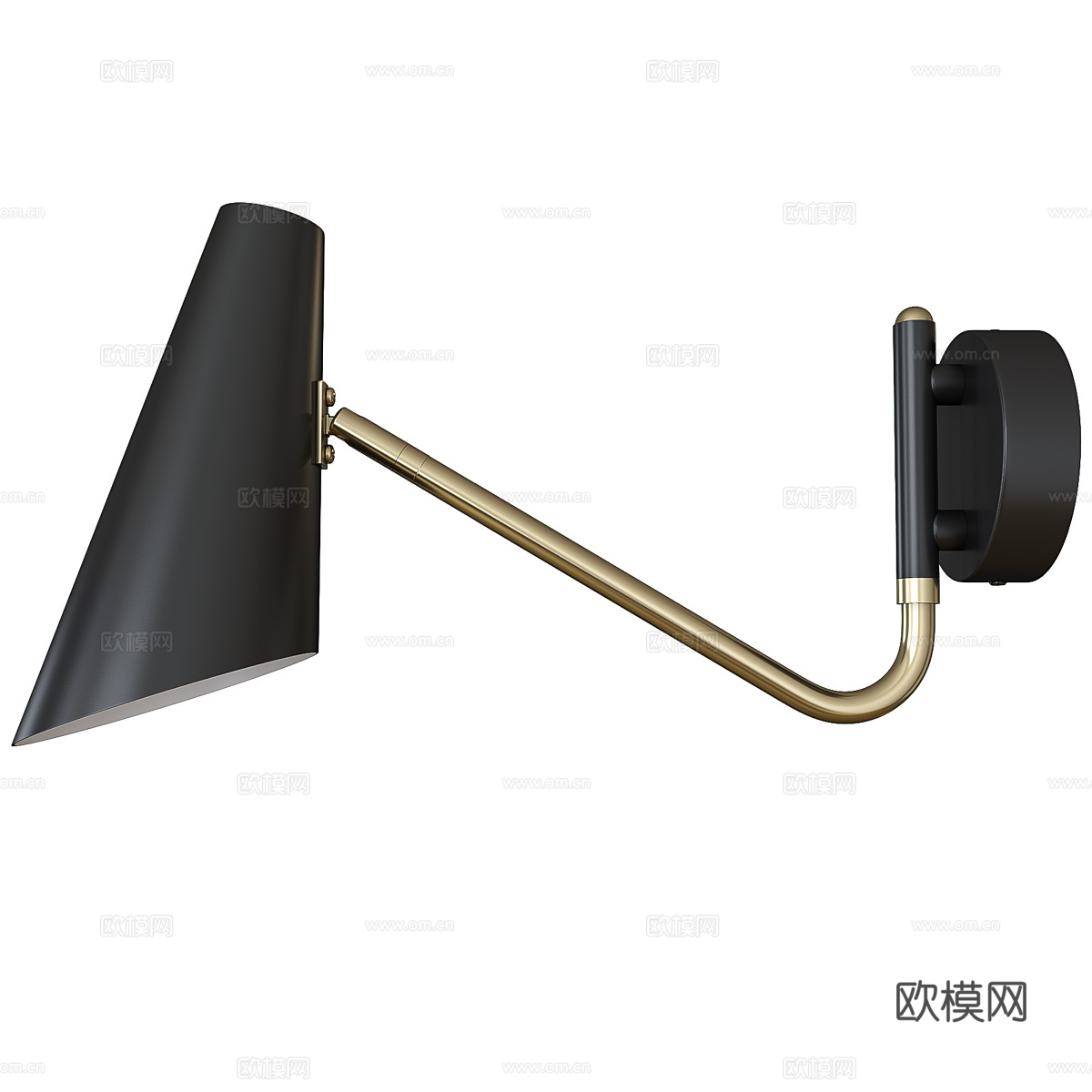 现代意式极简金属壁灯3d模型