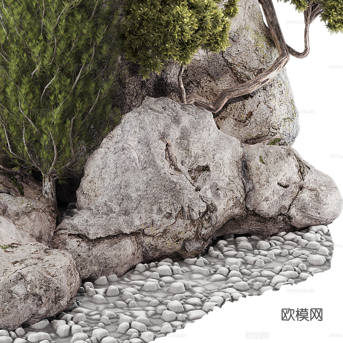 新中式景观小品3d模型