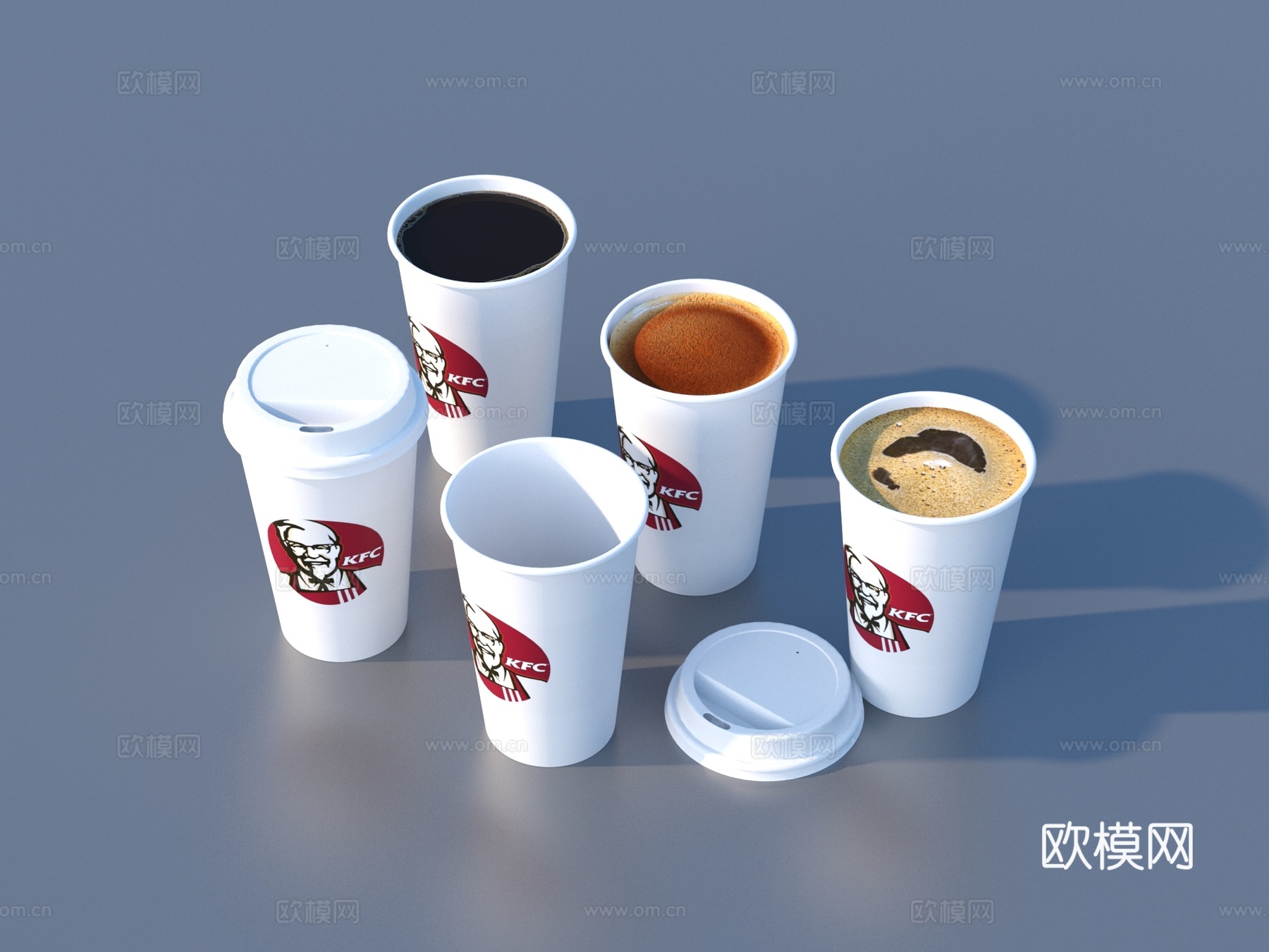 纸杯 咖啡 可乐 奶茶 饮料3d模型
