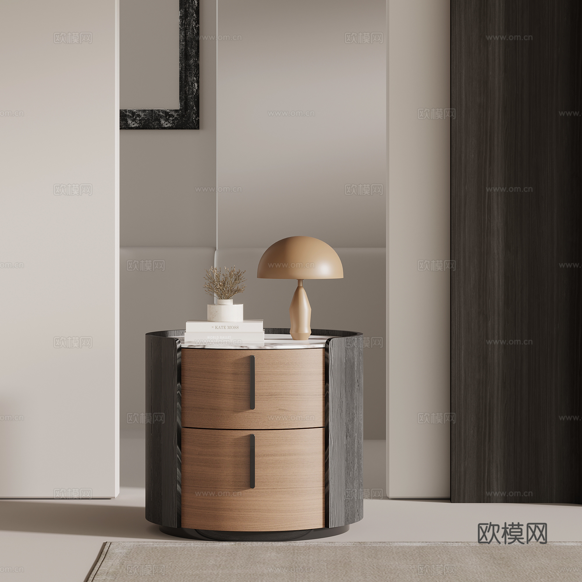 床头柜 意式极简床头柜3d模型