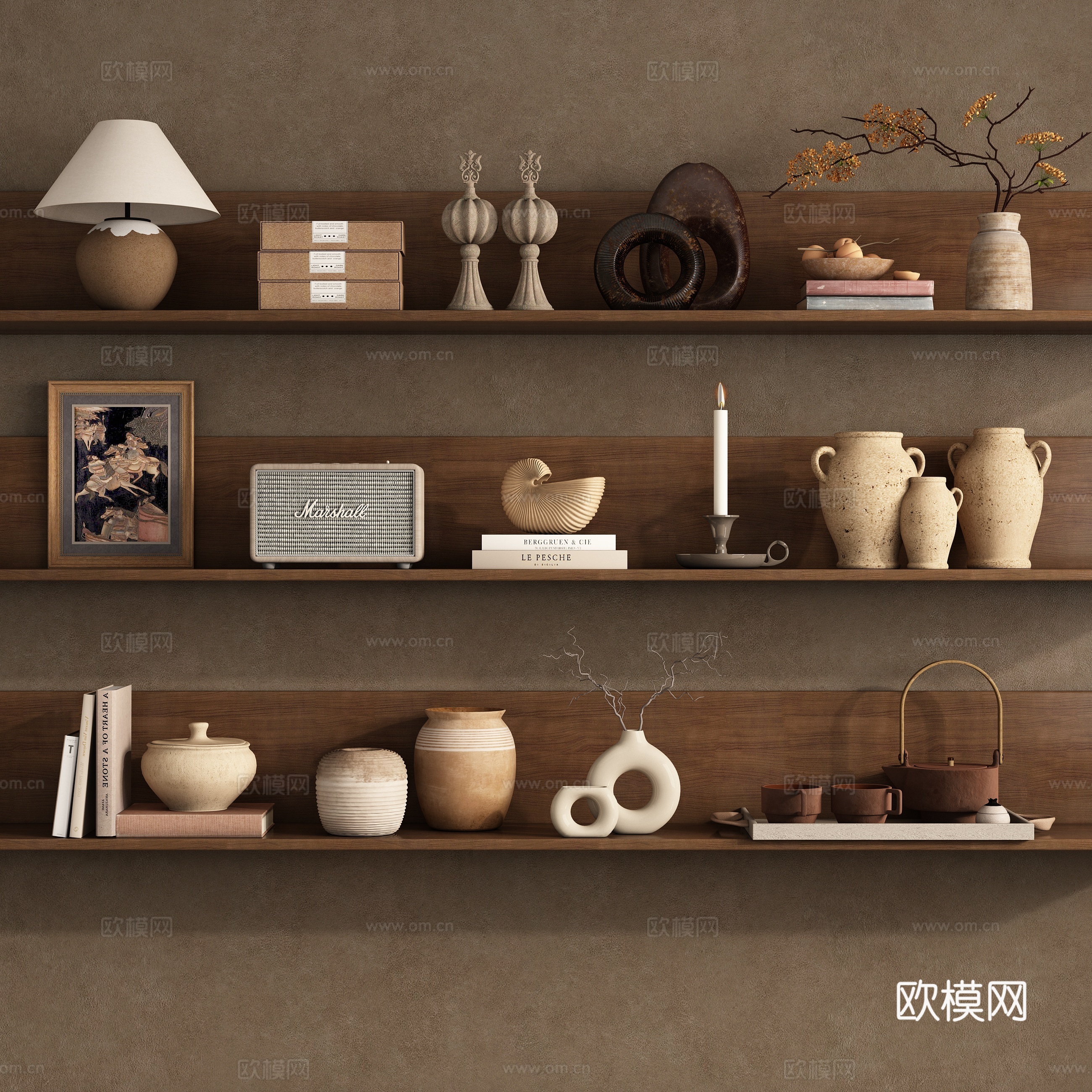 饰品摆件陶罐su模型