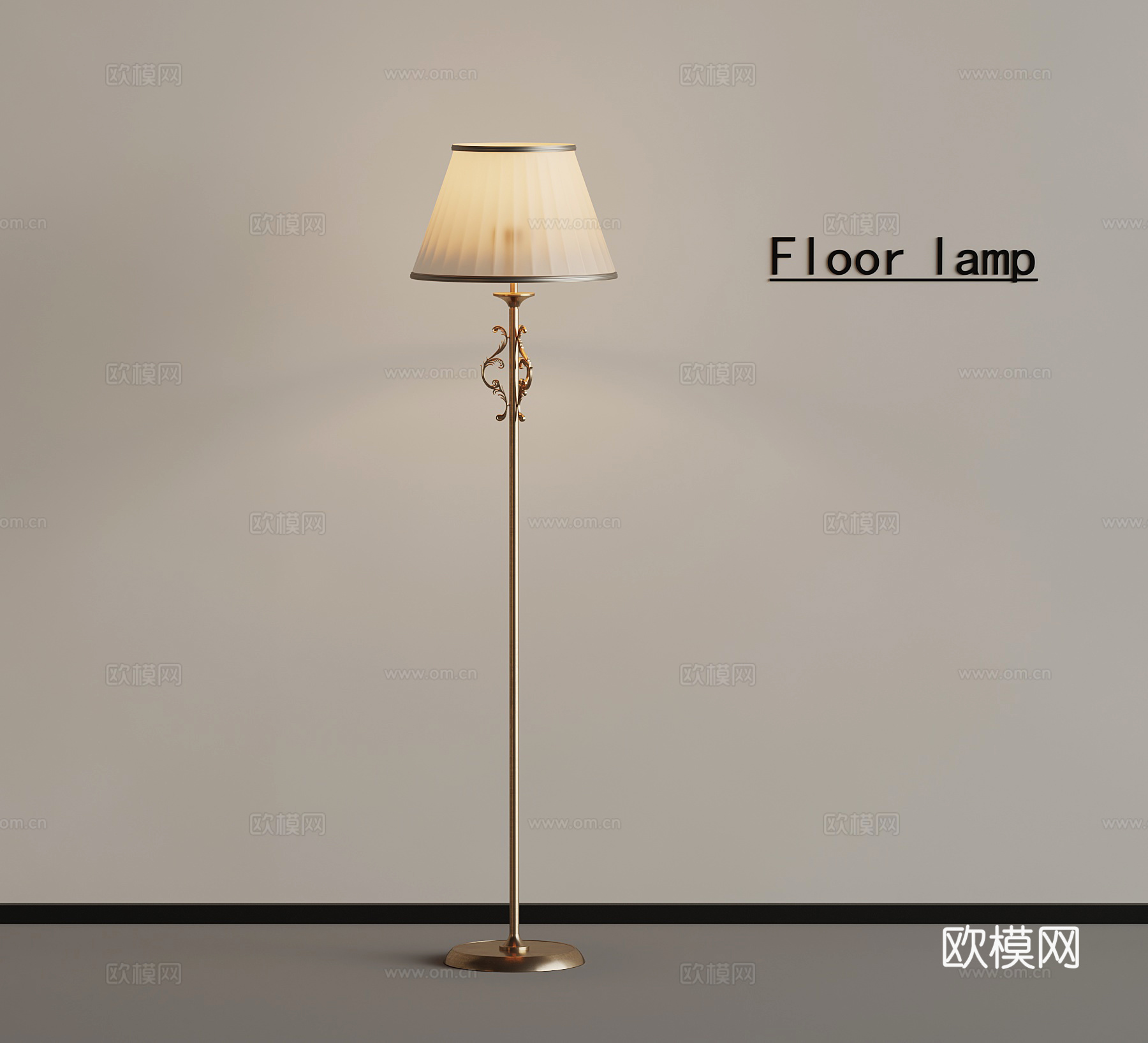 法式落地灯su模型