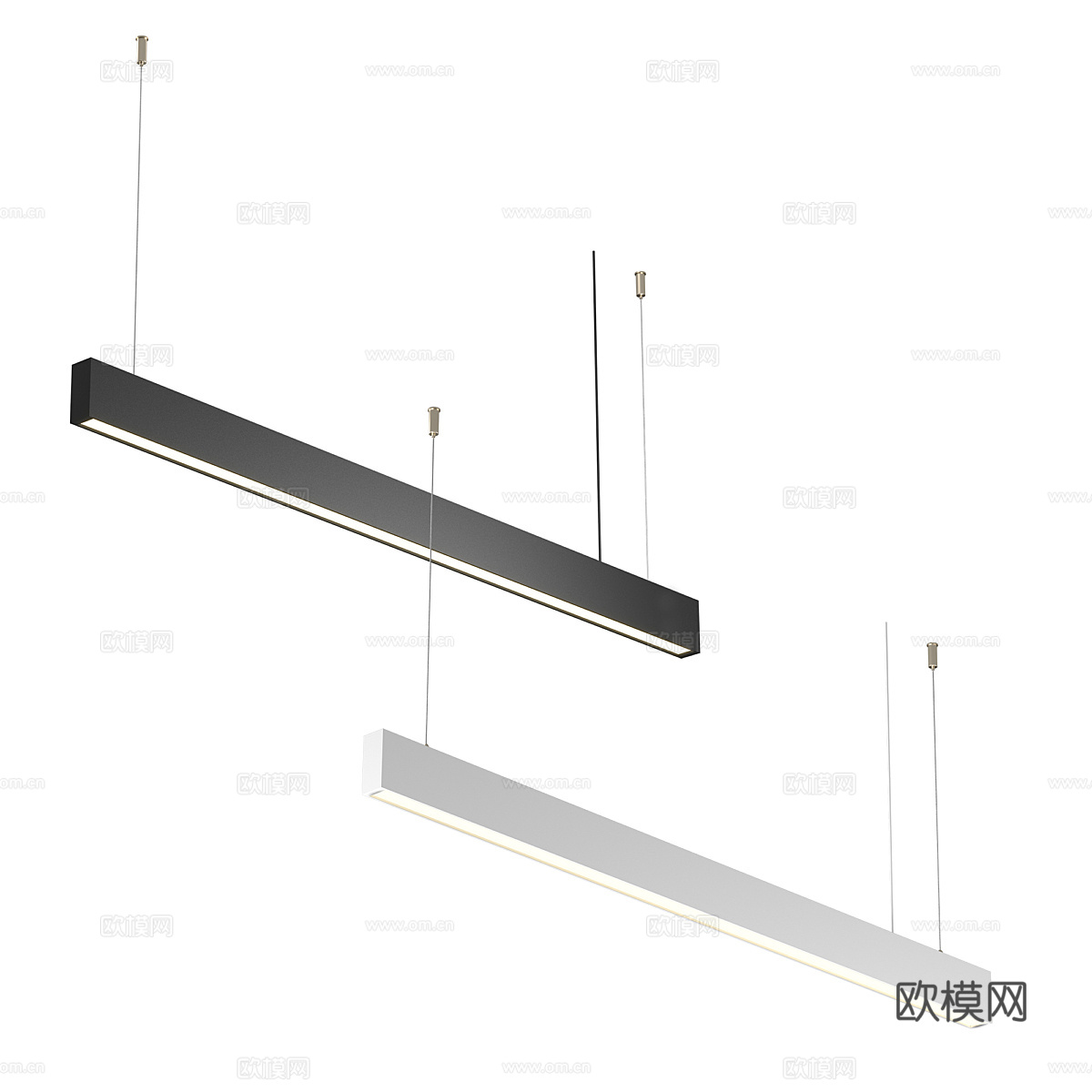 日光灯 吊灯3d模型
