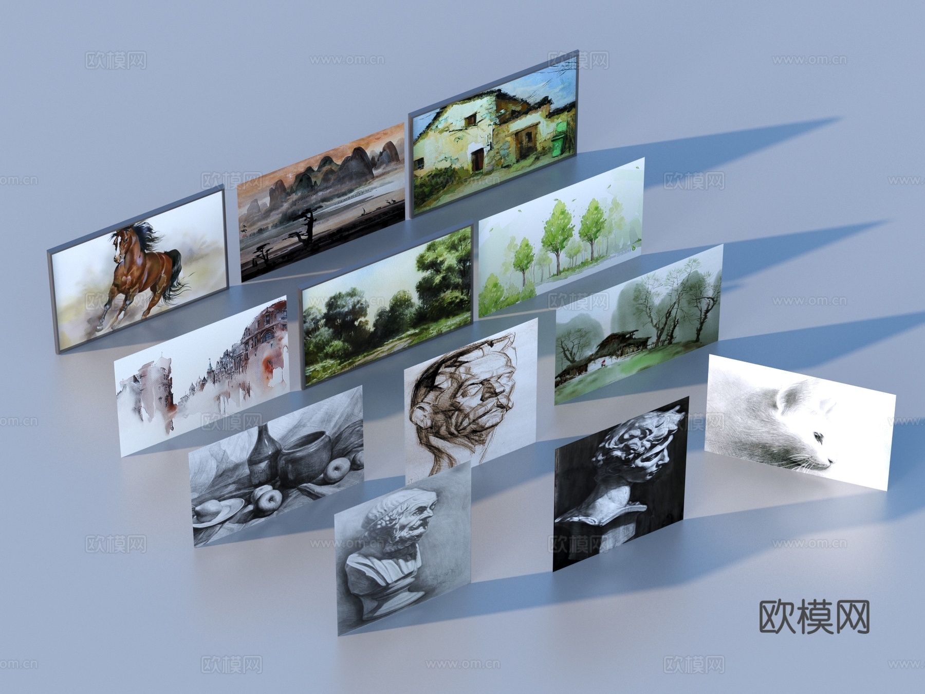 装饰画 挂画 相框3d模型