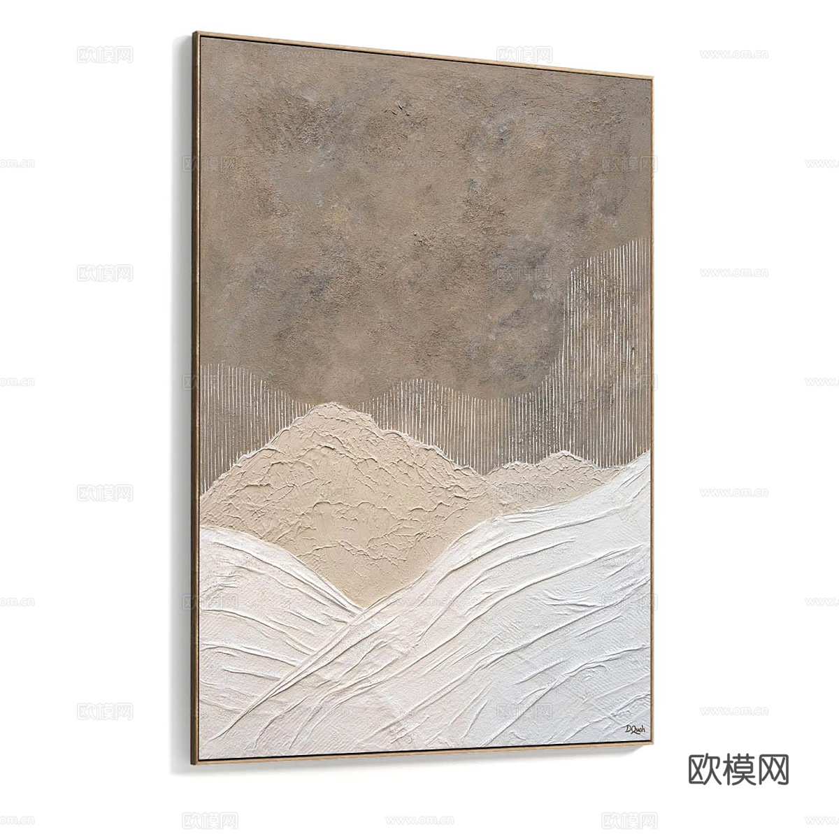 新中式装饰挂画3d模型