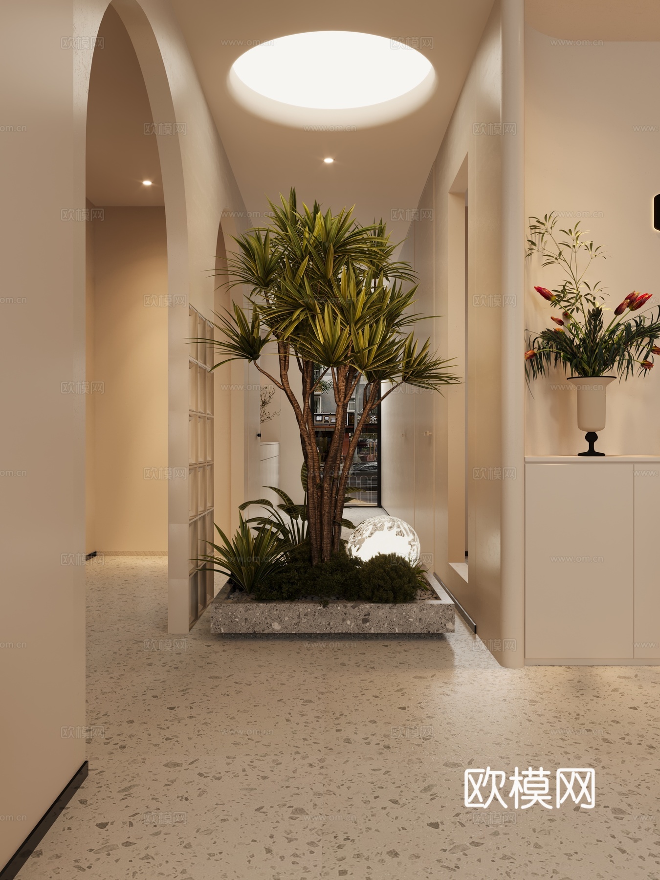 现代极简美容院_美容院前台_店_按摩3D模型现代极简美容院3d模型