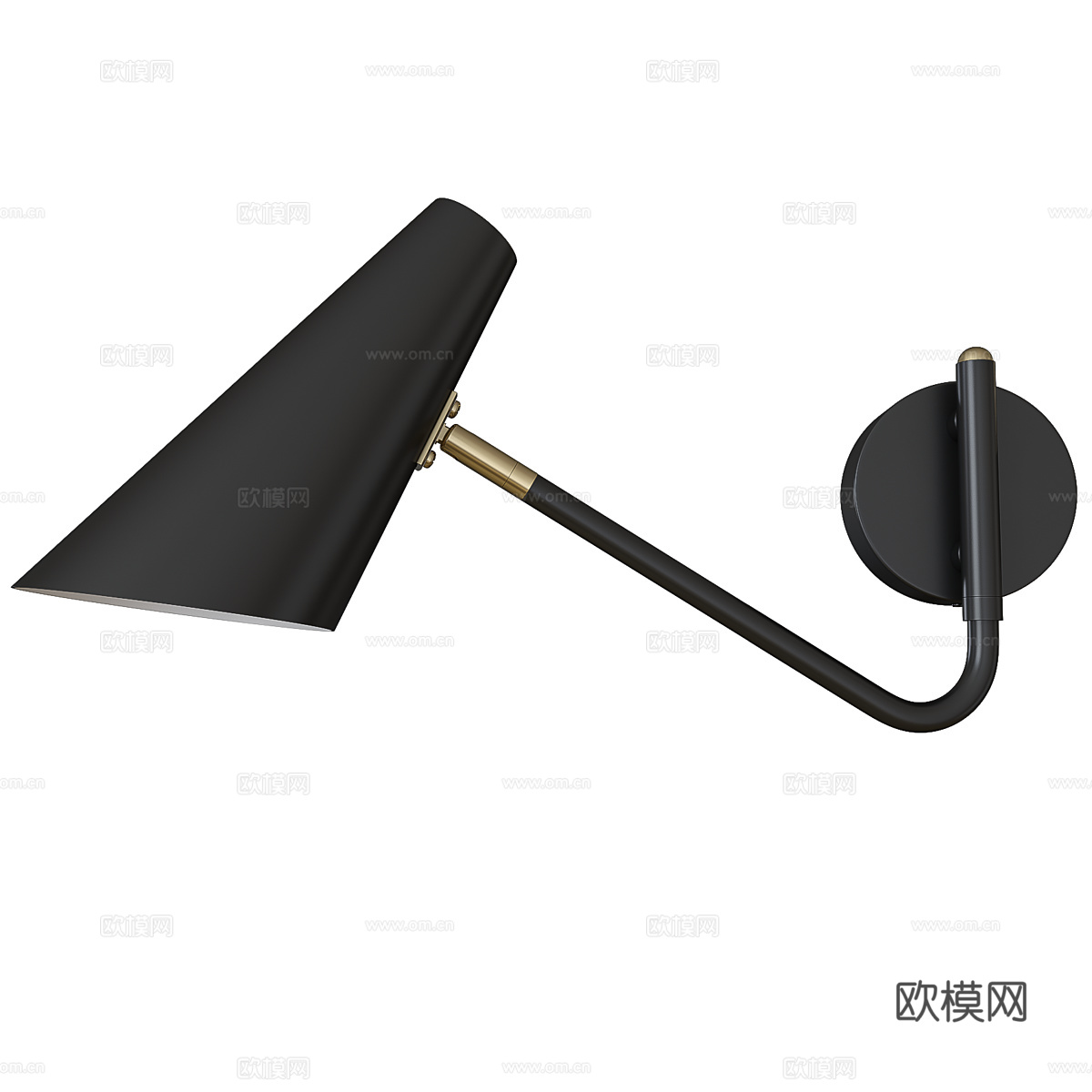 现代意式极简金属壁灯3d模型