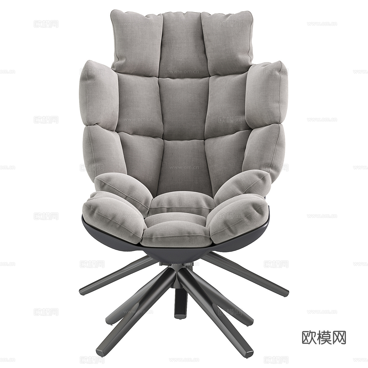 现代意式布艺休闲椅3d模型