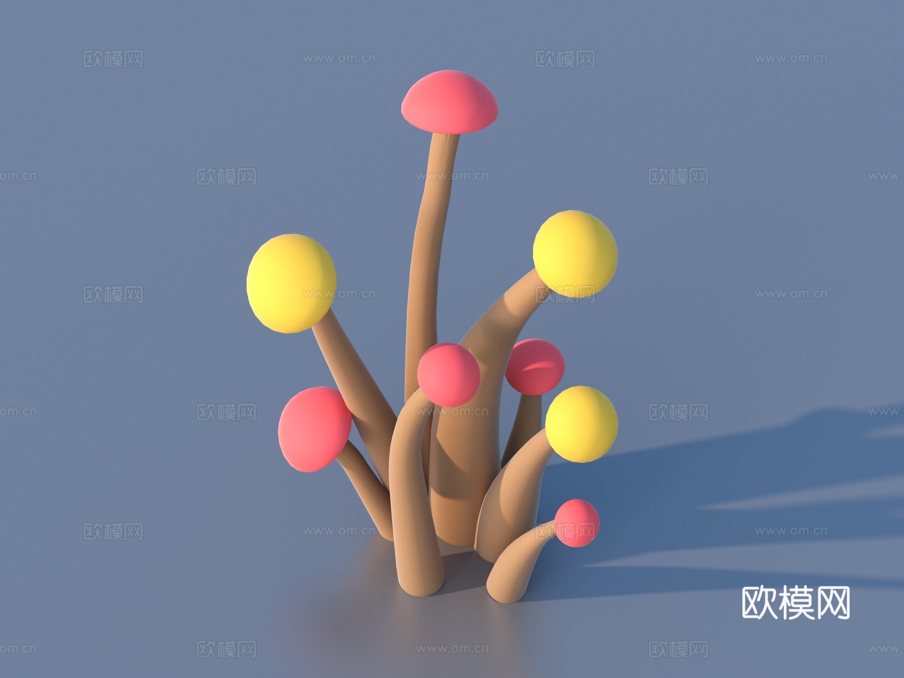 卡通蘑菇 蘑菇3d模型