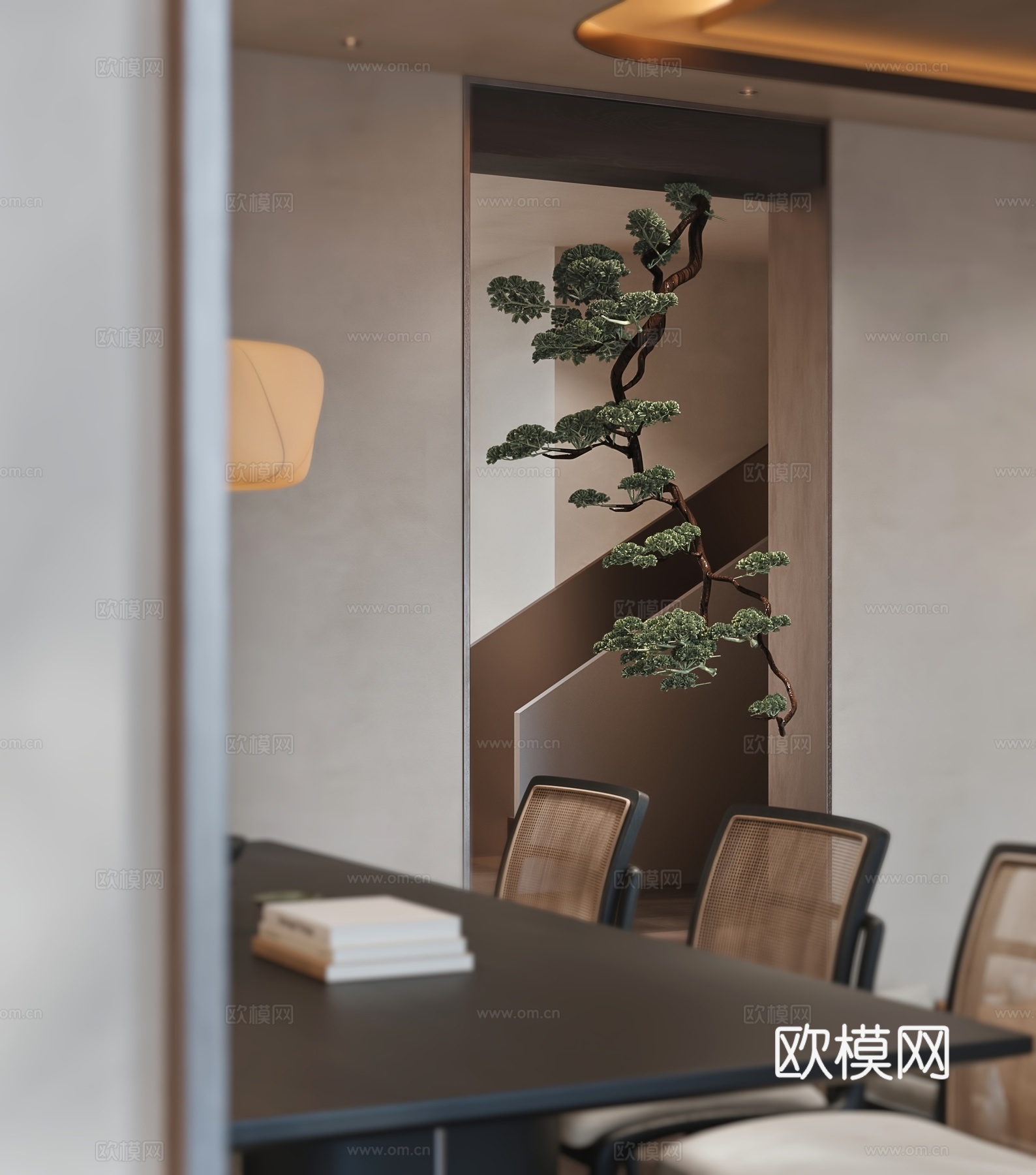 诧寂风民宿客餐厅3d模型