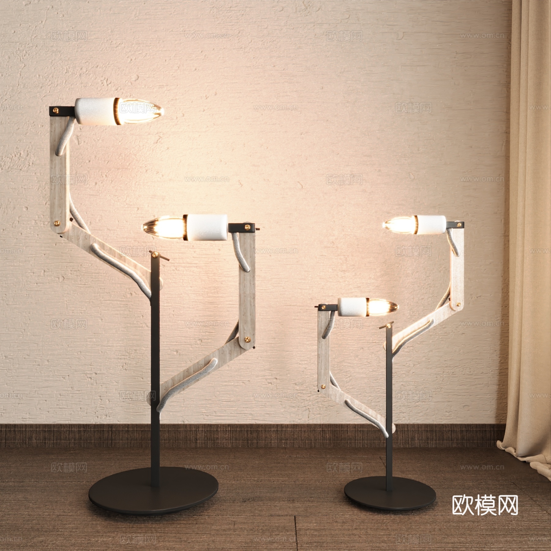 现代简约落地灯 装饰灯su模型