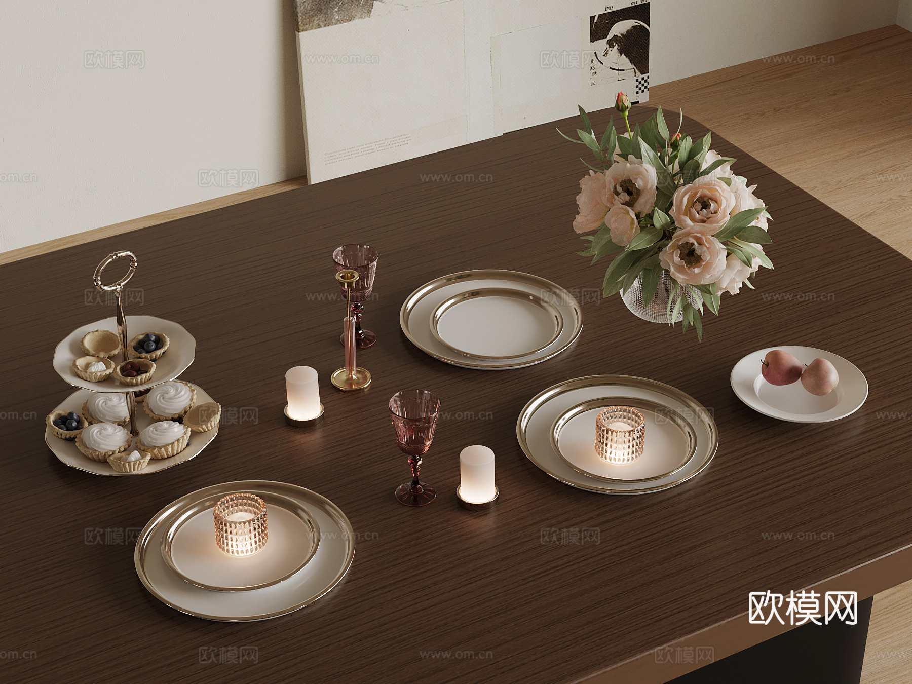餐具 现代餐具su模型