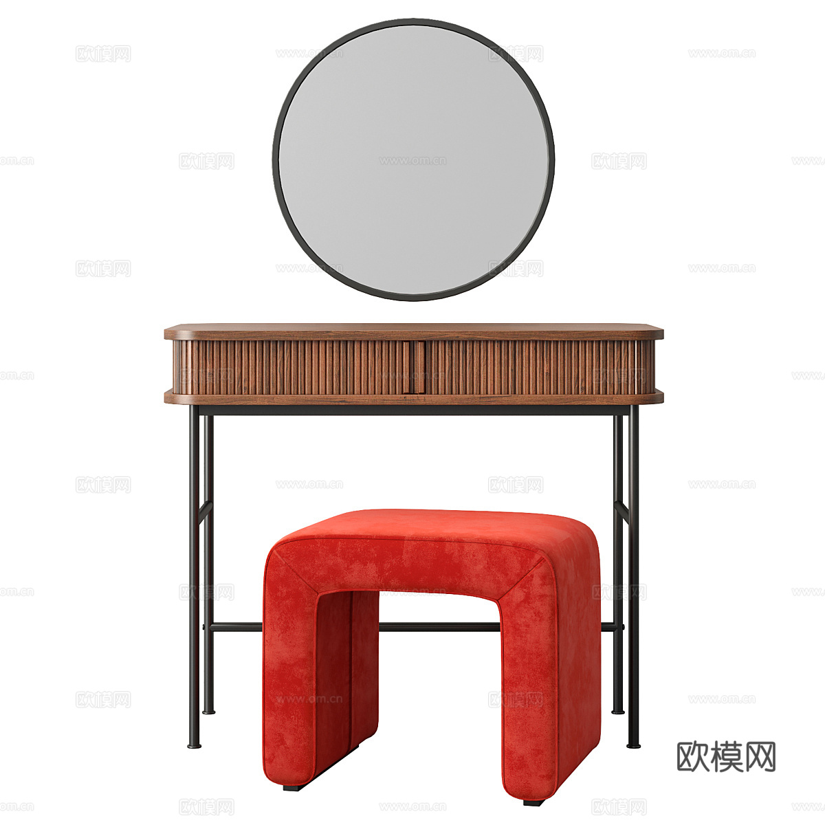 梳妆台凳子免费3d模型