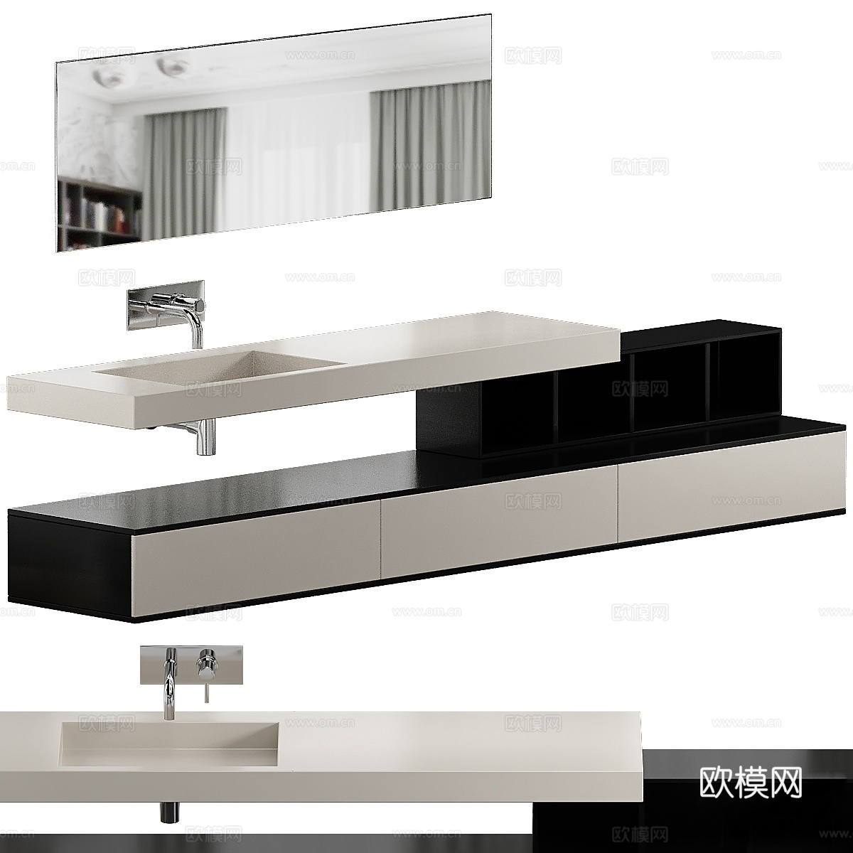 台盆柜3d模型