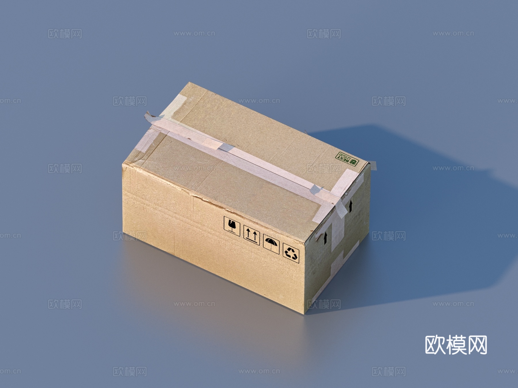 箱子 纸箱子 纸皮箱3d模型
