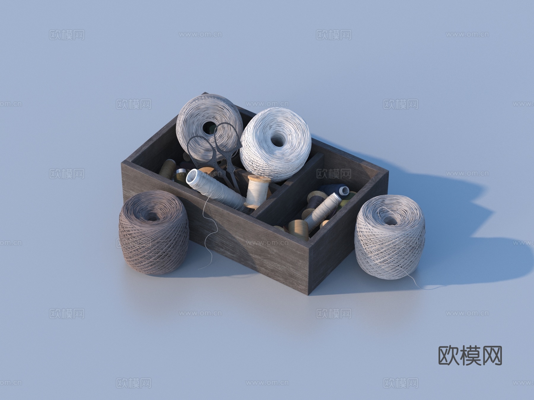 缝纫针线 毛线 绳子 线轴3d模型