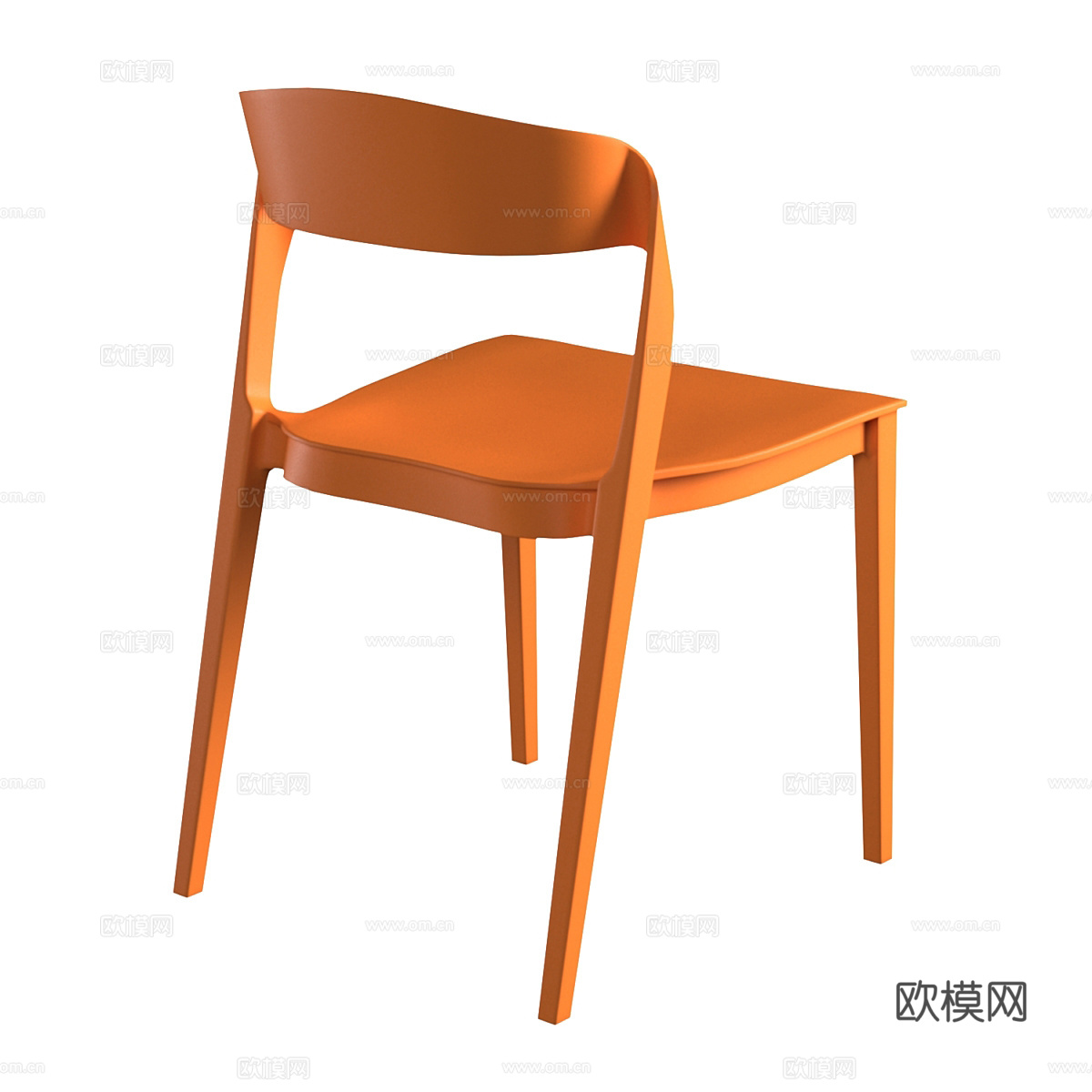现代意式亚克力单椅3d模型