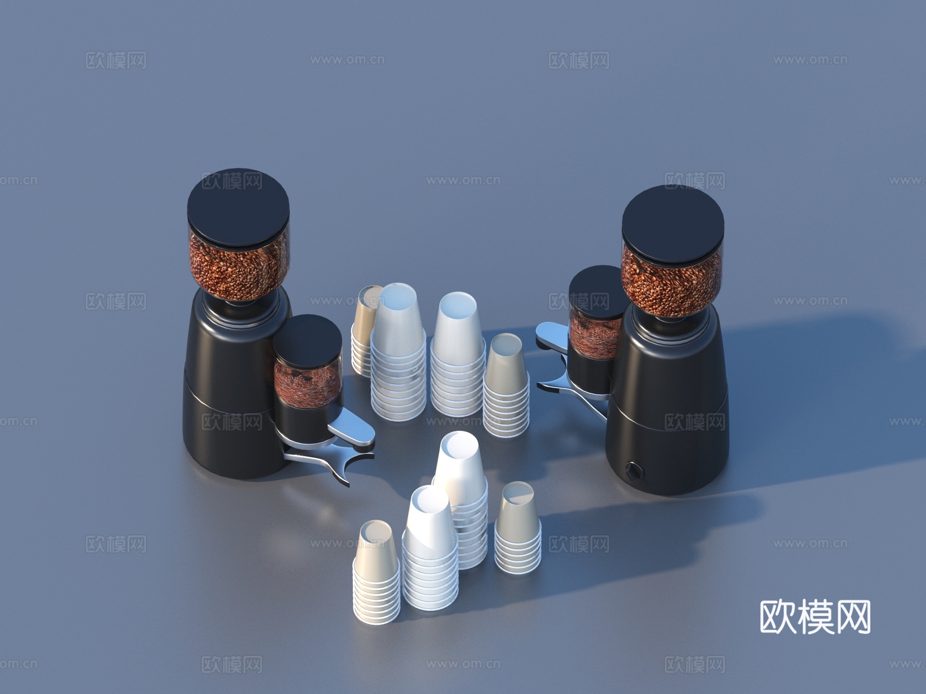 纸杯 咖啡机 厨房用具 生活用品3d模型