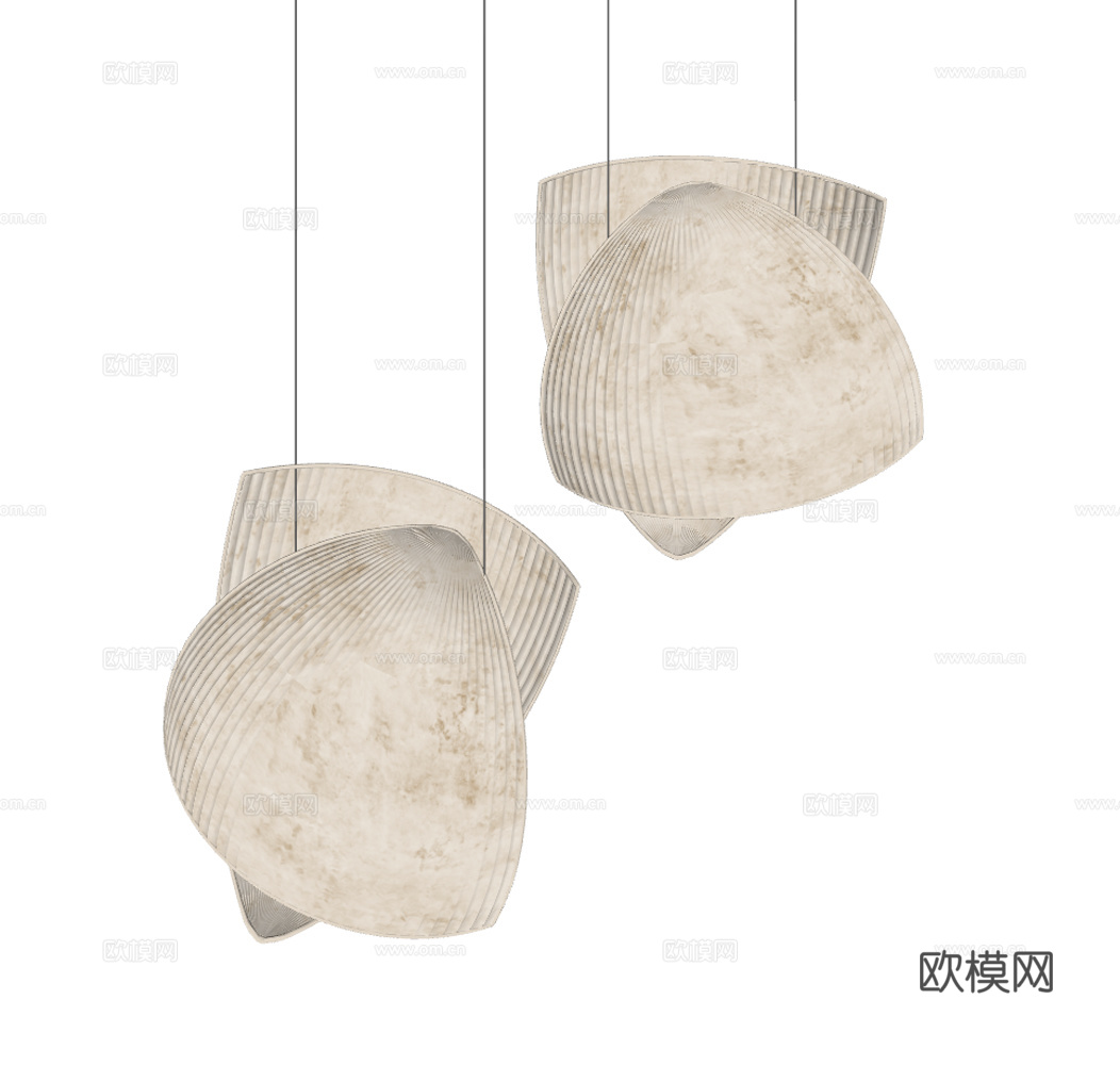Grok voiles现代艺术吊灯 餐厅吊灯 吧台吊灯 卧室su模型