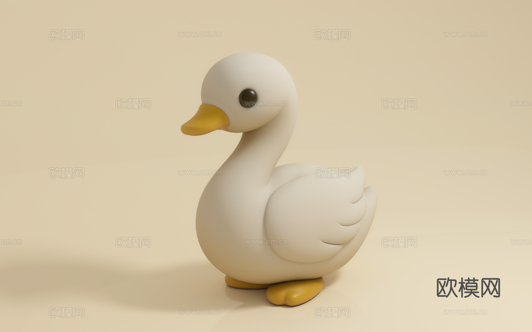 卡通鸭子Q萌动物 家禽牲畜 动漫风格 卡通动物 美陈道具 手3d模型