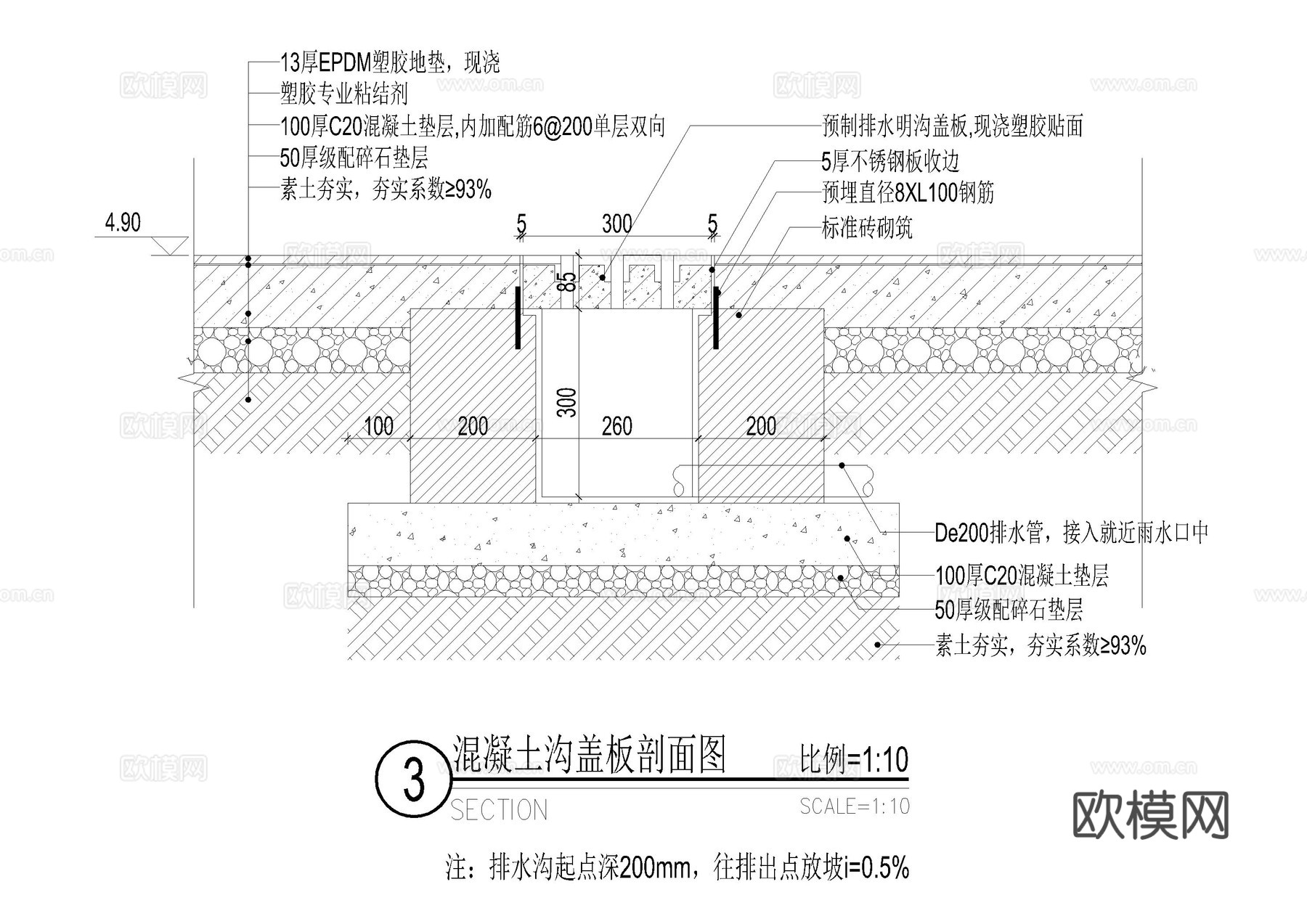 运动场地详图cad施工图