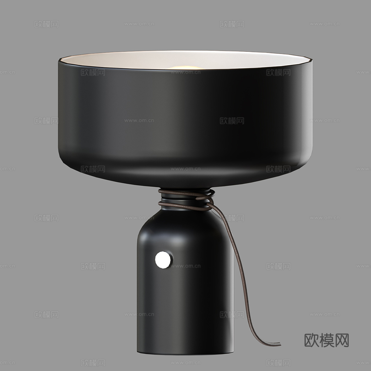 现代简约台灯 台灯 简约台灯 书房台灯 黑色台灯3d模型