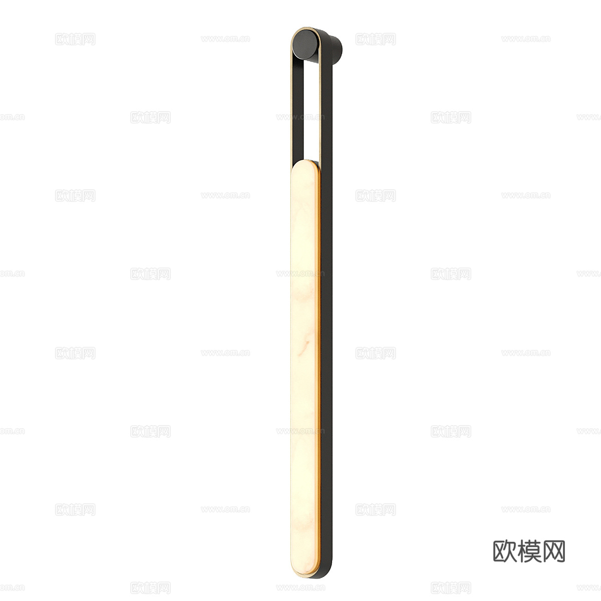 现代轻奢极简金属长条壁灯3d模型