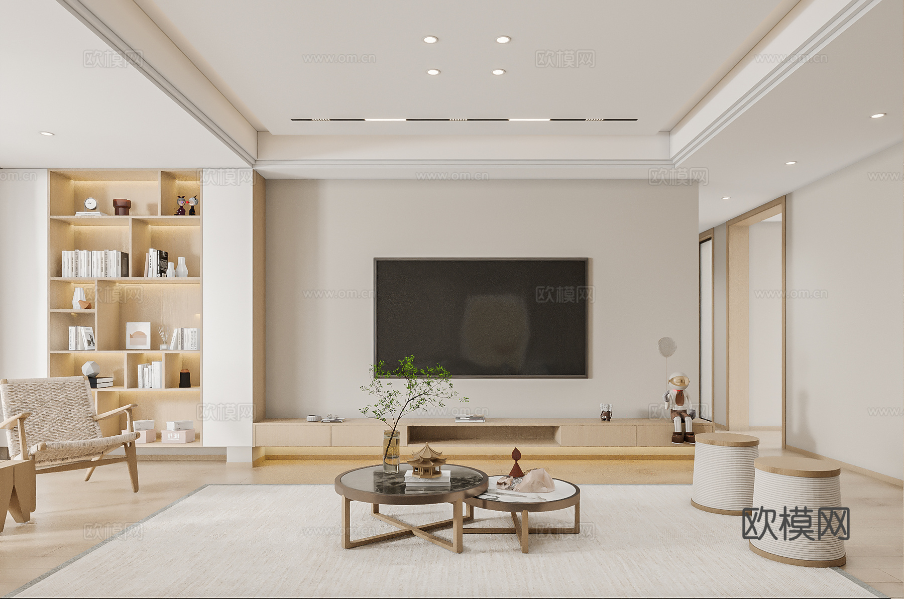 现代简约客餐厅3d模型