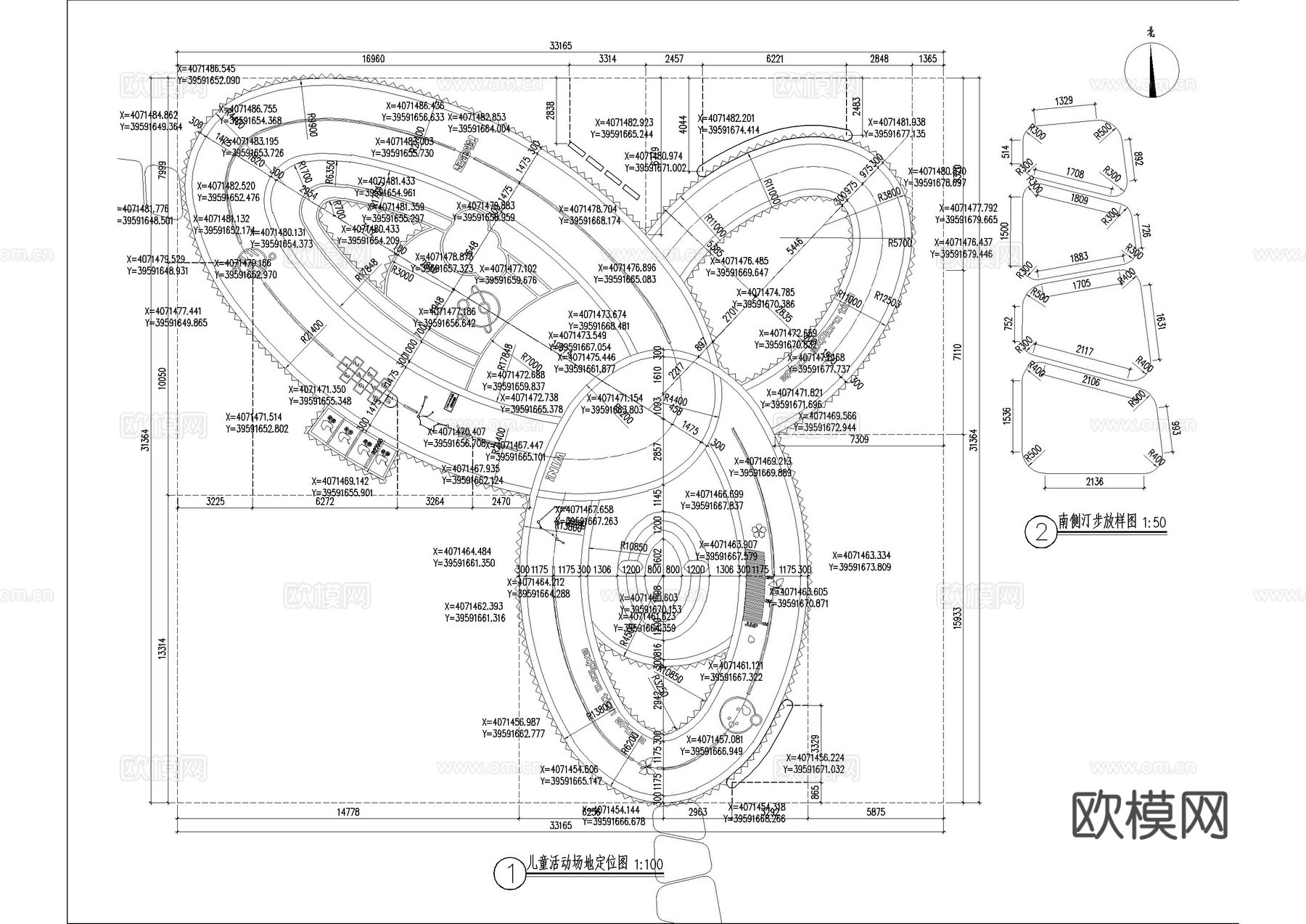现代网红儿童活动区施工图cad施工图